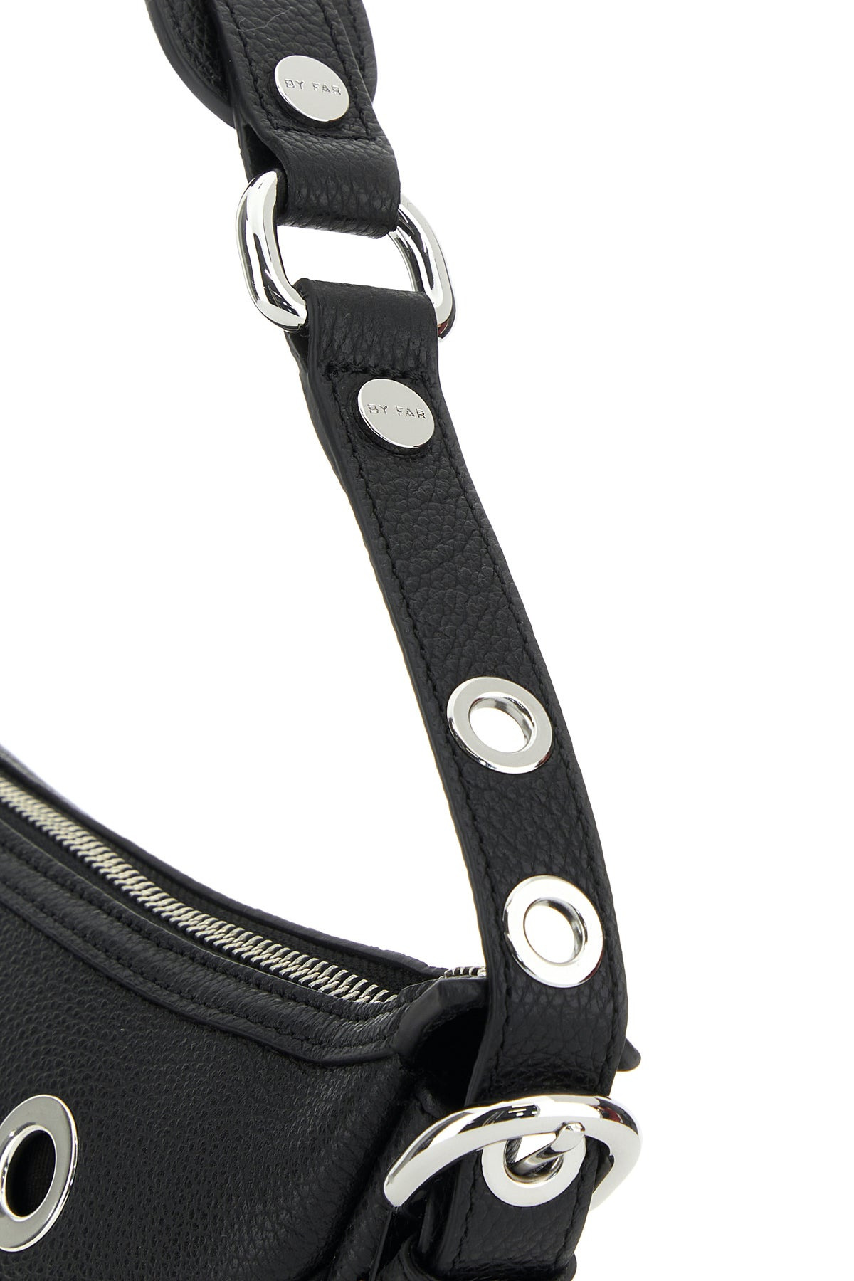 Black leather shoulder bag - 4