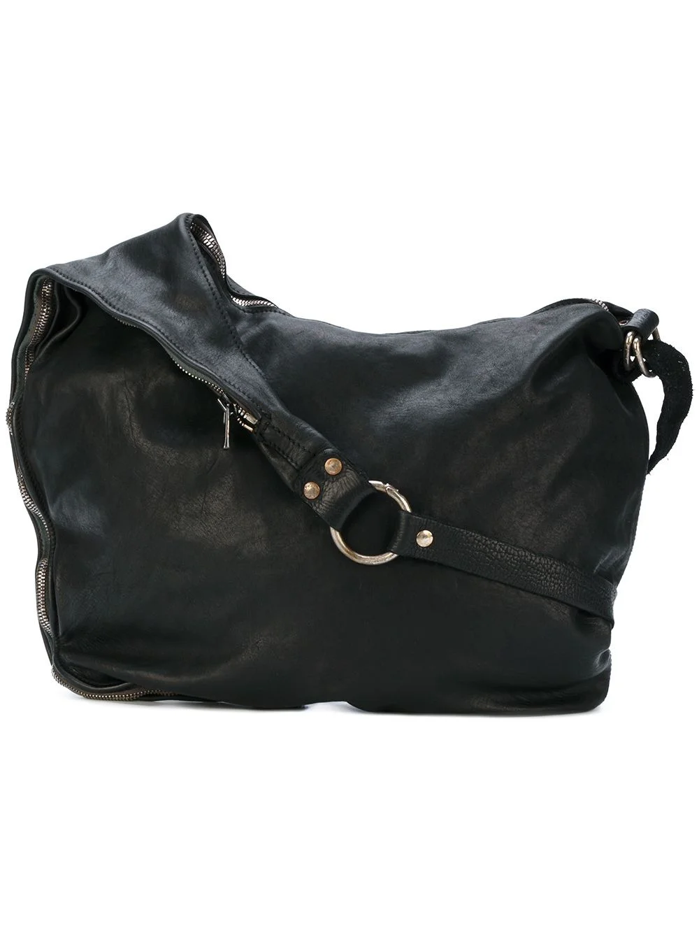 zipped messenger bag - 1