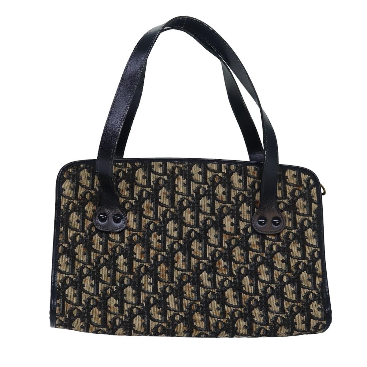 DIOR Trotter Canvas Hand Bag Canvas Navy - 3