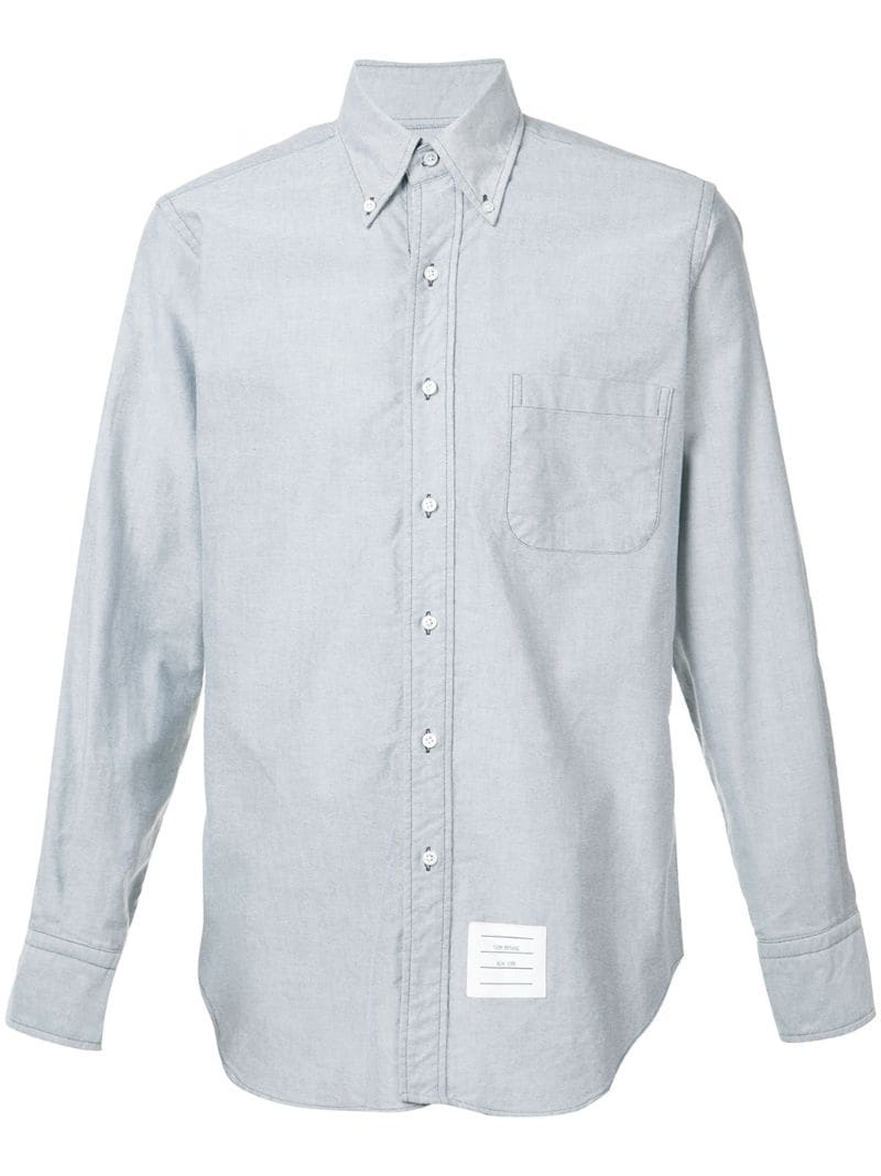 Grosgrain Placket Oxford Shirt - 1