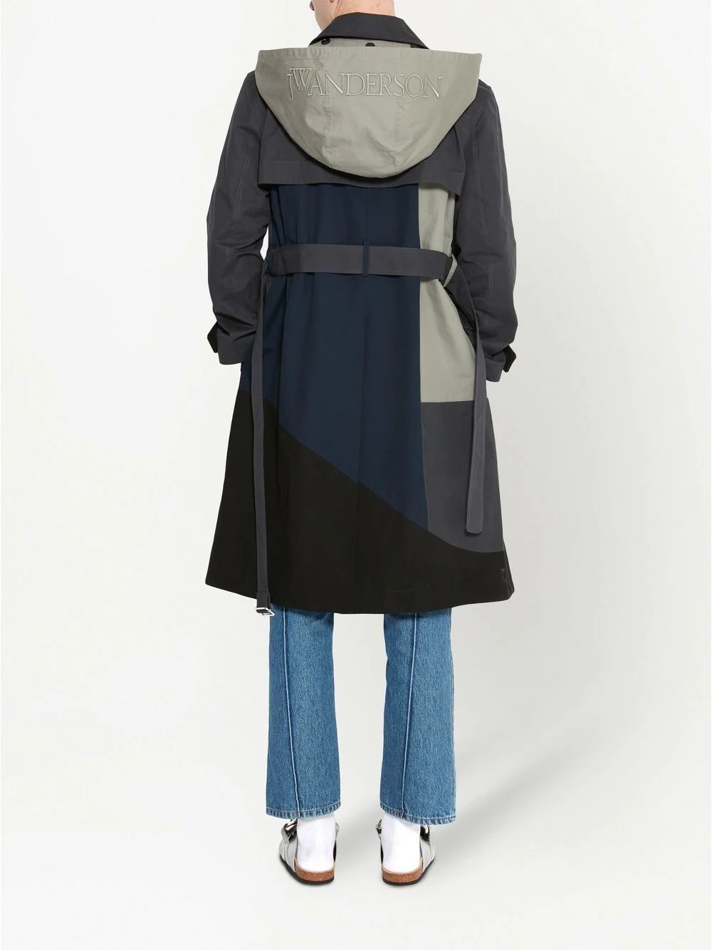 multi-panel trench coat - 4