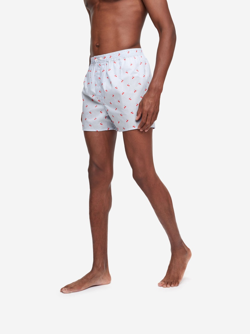 Men's Classic Fit Boxers Nelson 84 Cotton Batiste Blue - 3
