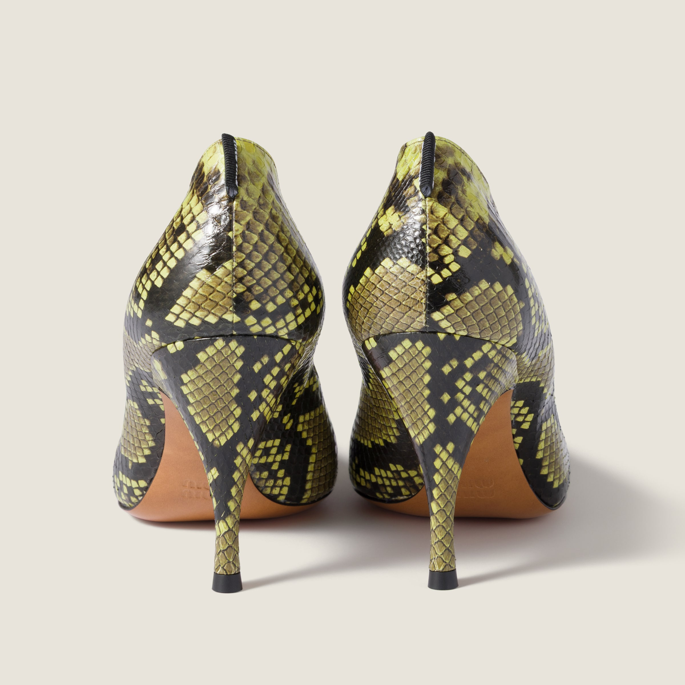 Python-print Ayers leather pumps - 3