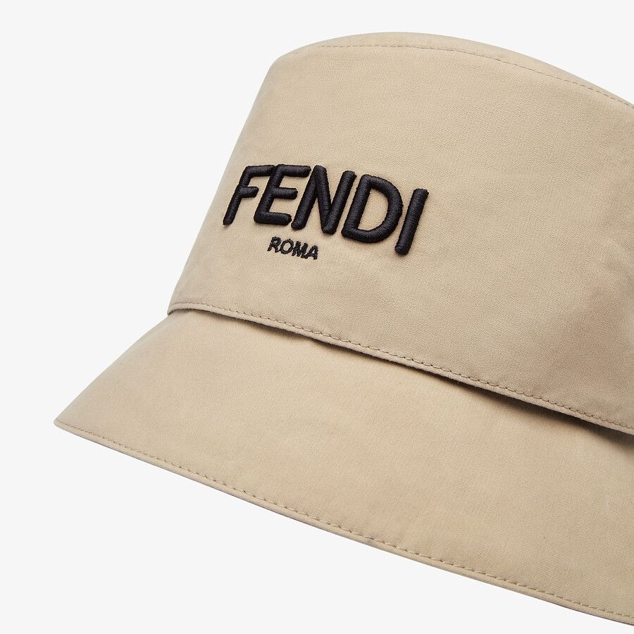 Beige canvas bucket hat - 2