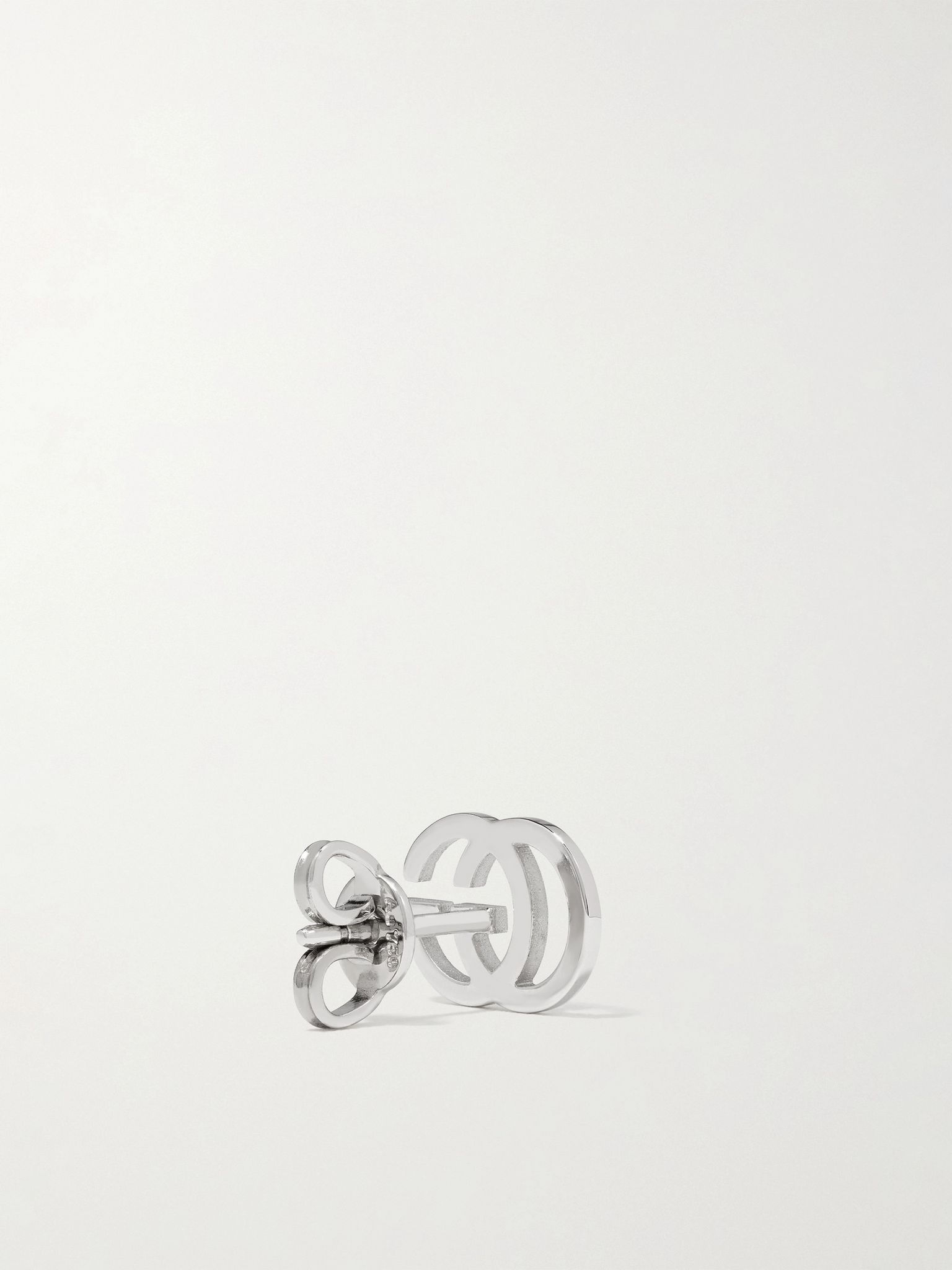 GG Tissue 18-karat white gold earrings Silver - 4