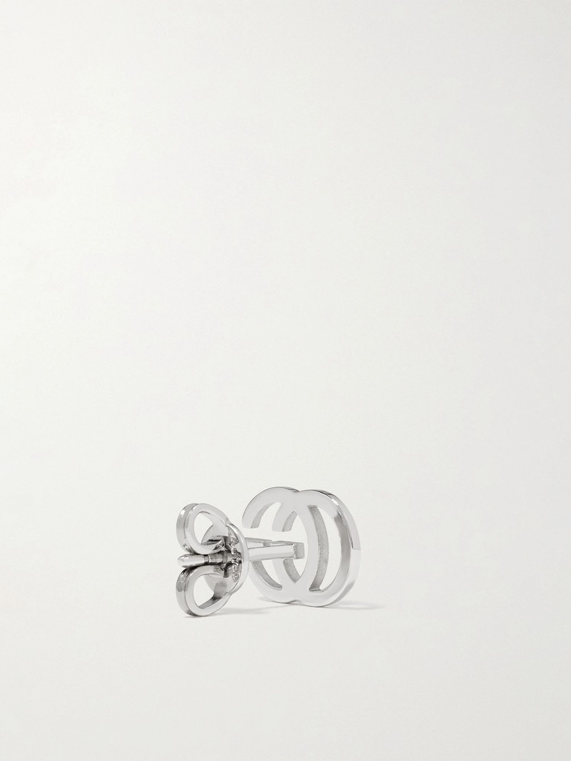 GG Tissue 18-karat white gold earrings Silver 4