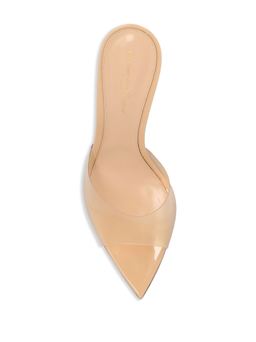 Elle 85mm transparent-strap mules - 4