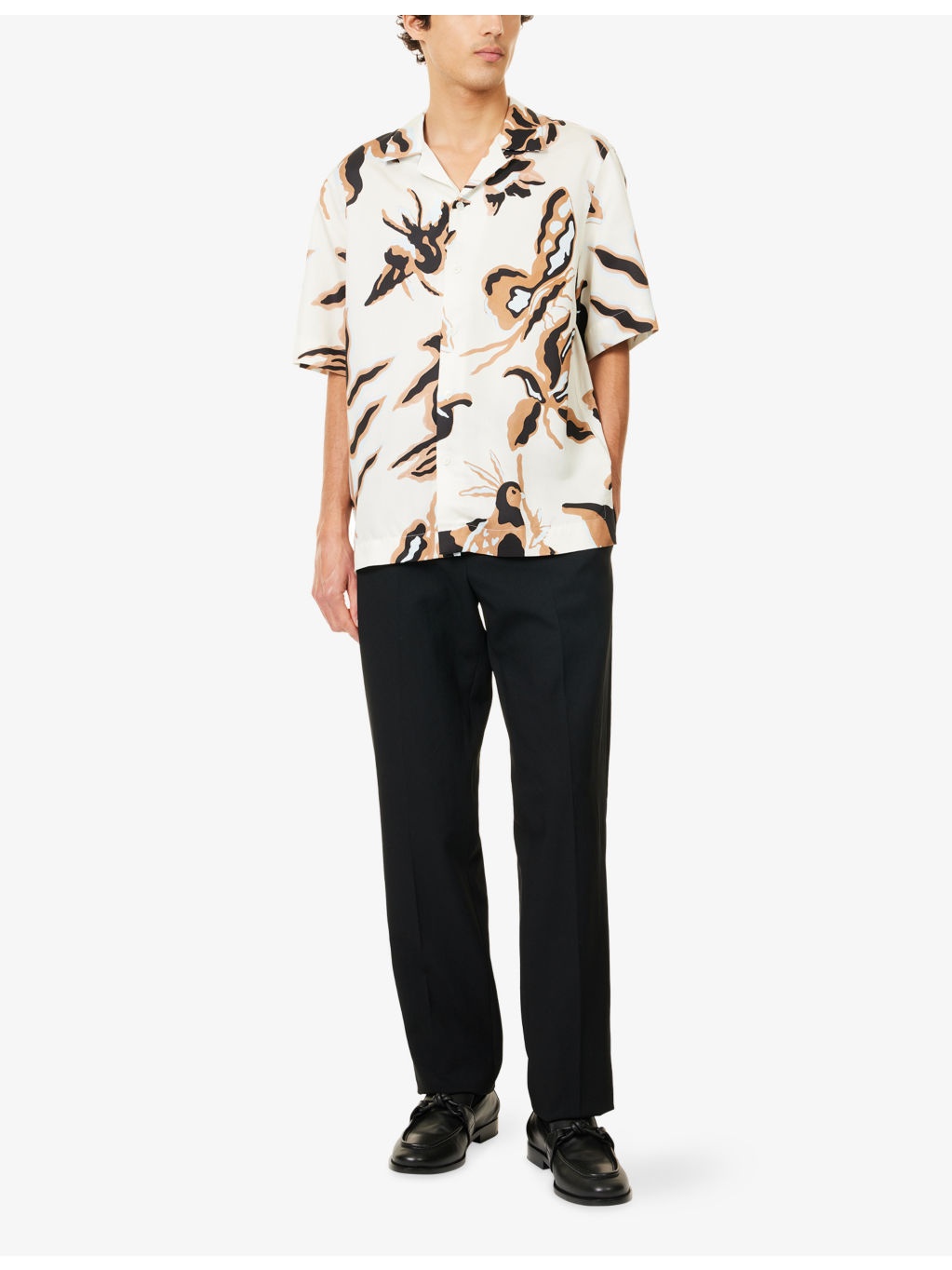 Graphic-Print Regular-Fit Woven Shirt - 2