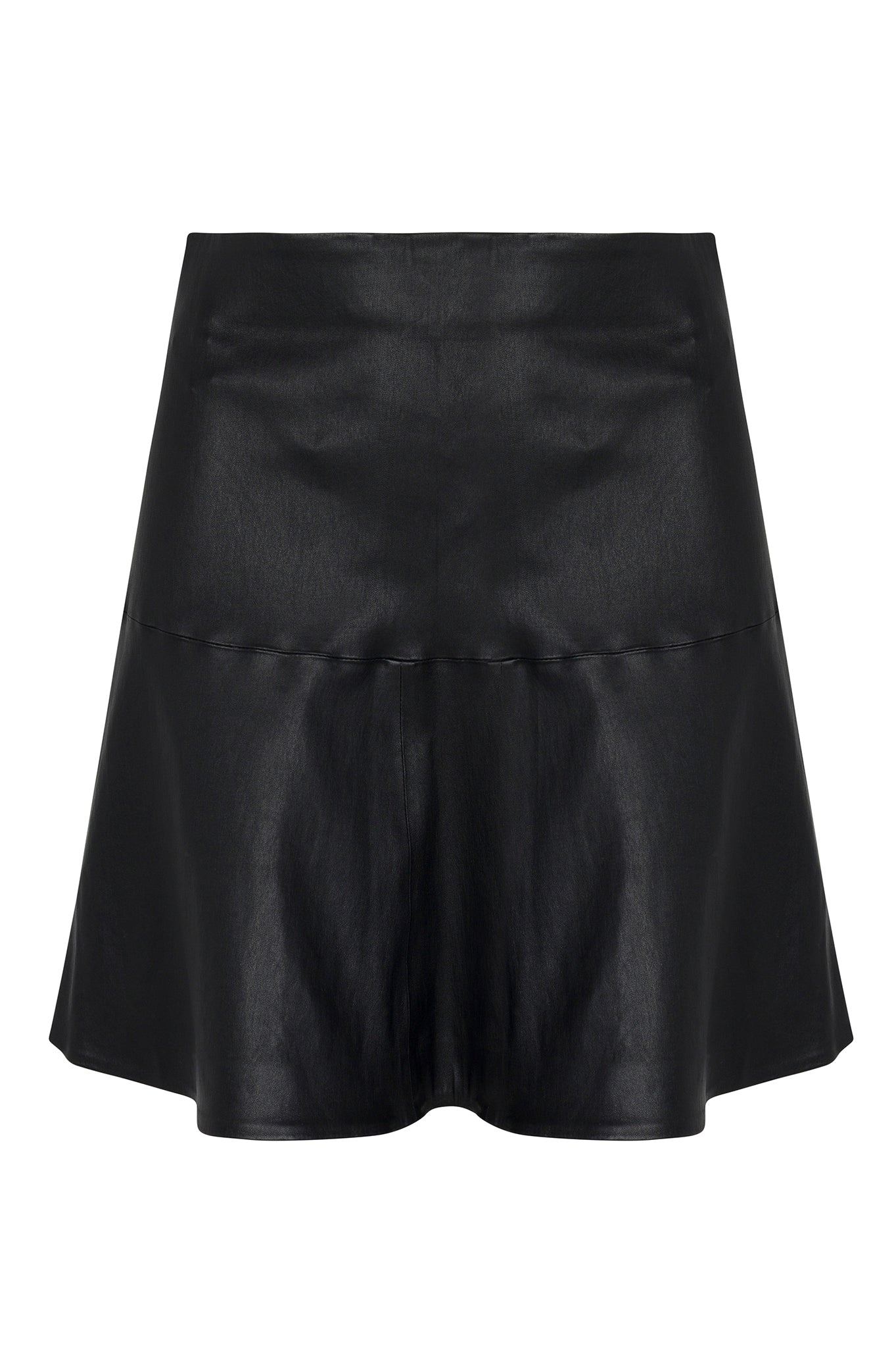 BLACK LEATHER JANE SKIRT - 5