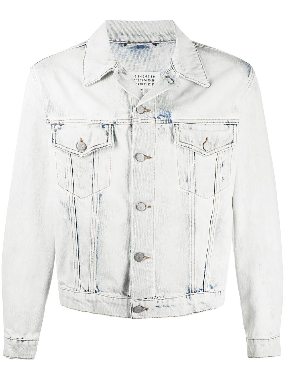 bleach-wash denim jacket - 1