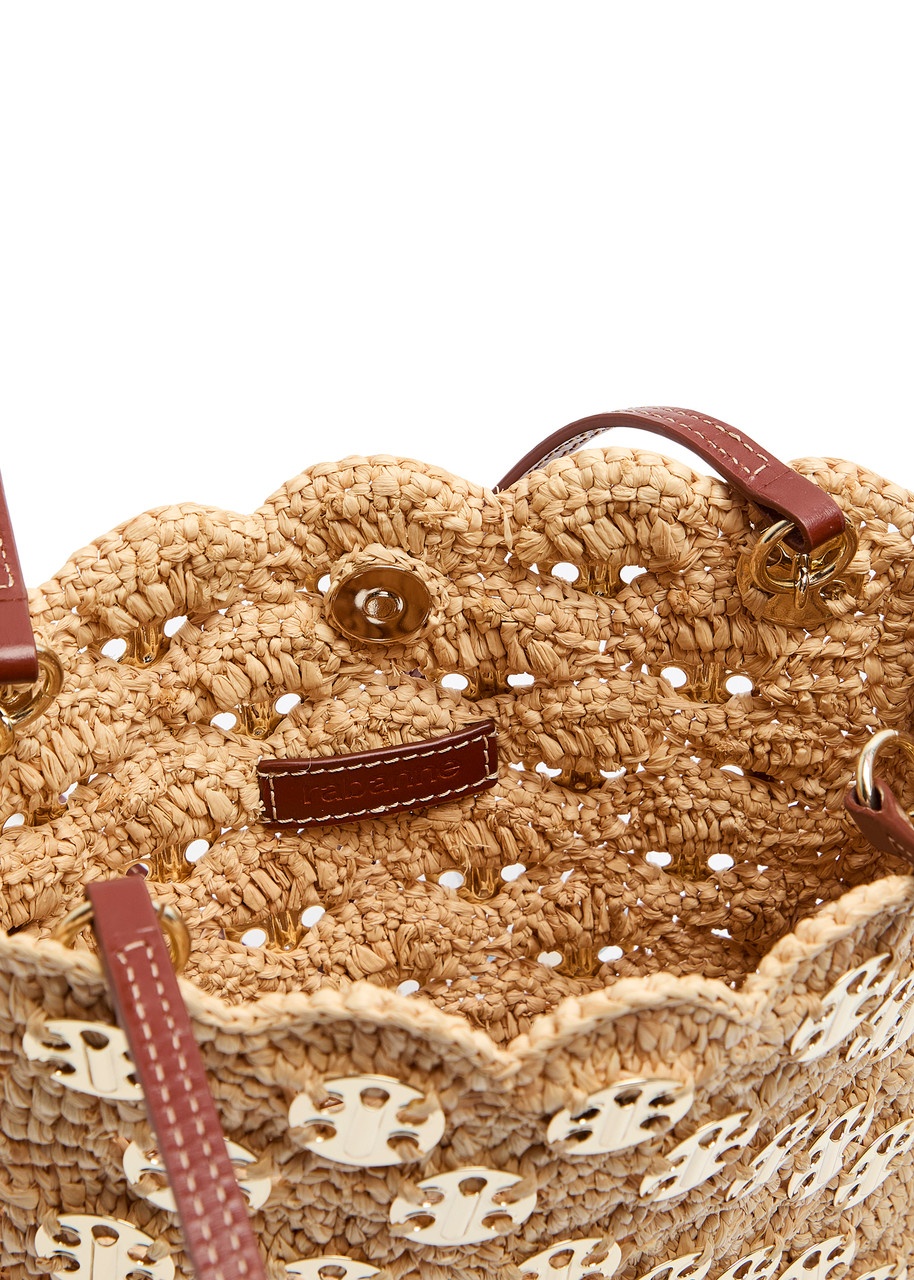 Rabanne 1969 Embellished Raffia Shoulder bag - 4