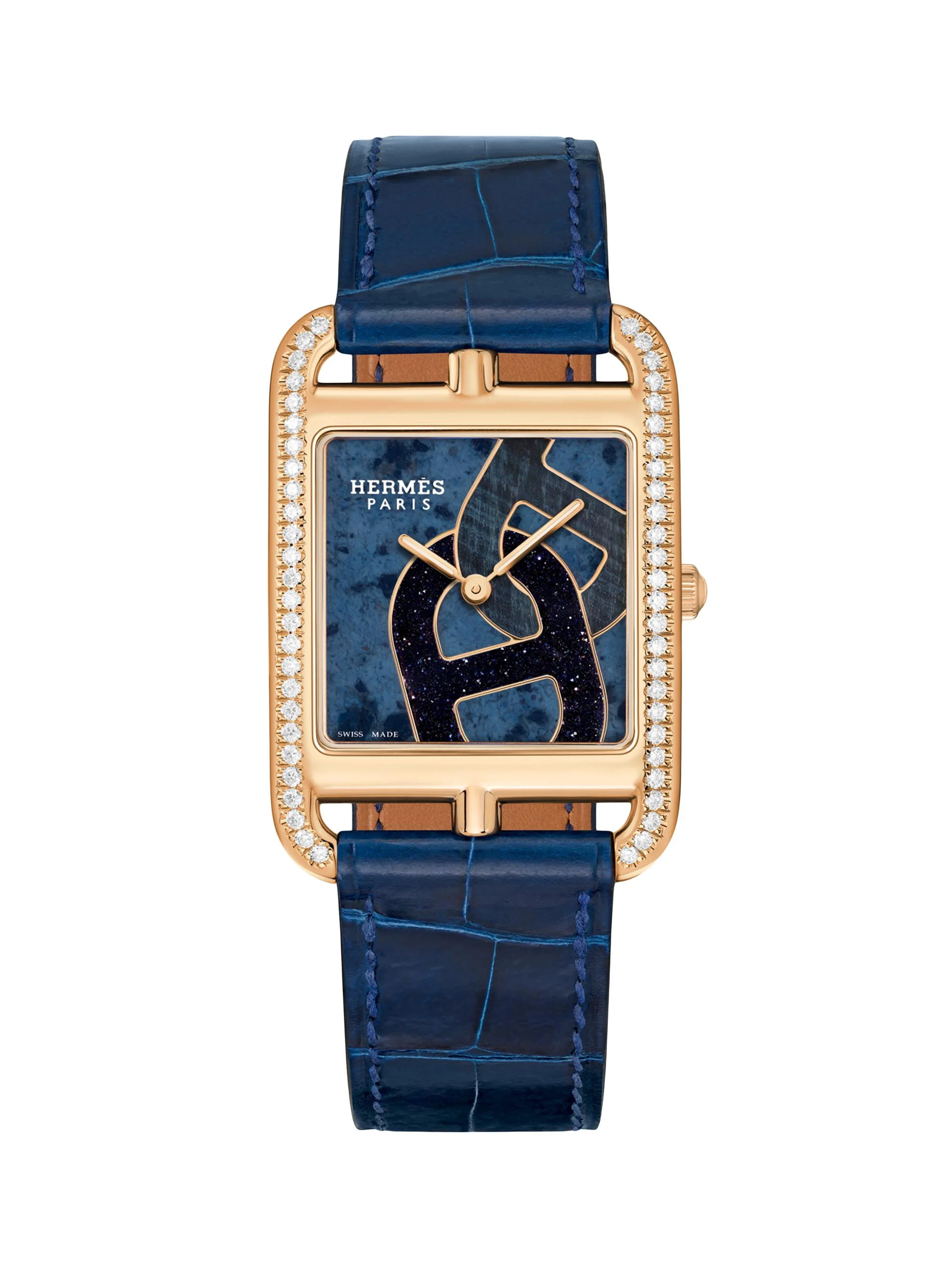 Women's Cape Cod Anchor Chain 18K Rose Gold, Dumortierite & Alligator-Strap Watch/37MM - Rose Gold - 1