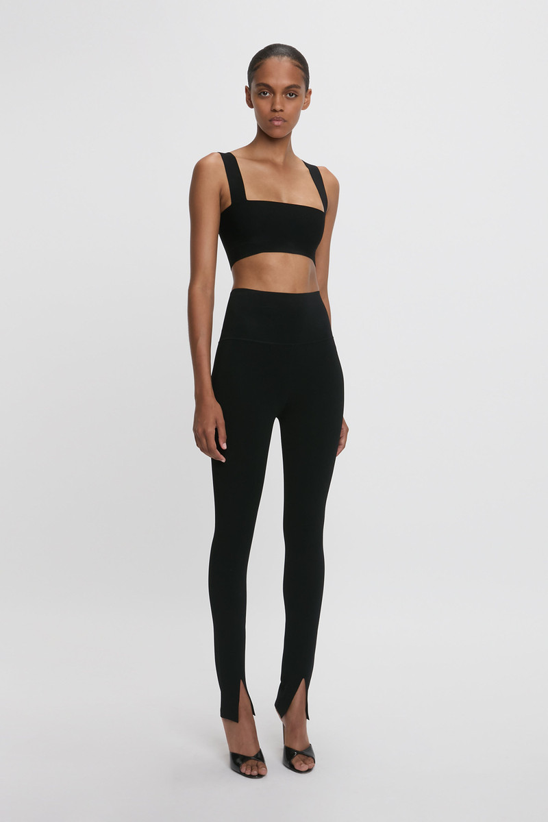 VB Body Split Front Leggings In Black 3