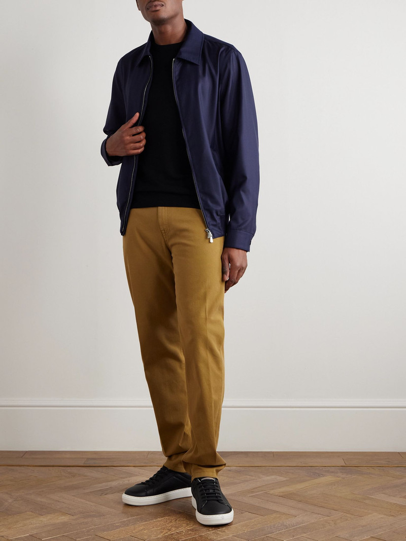 Canali Slim-Fit Wool Sweater Black outlook