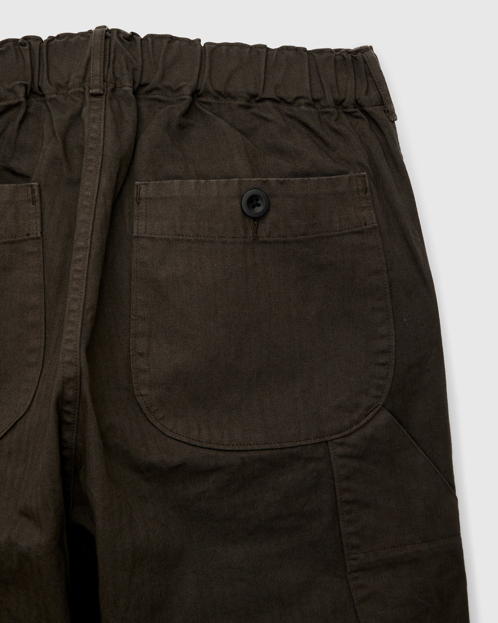 Wide Fit French Work Pants in Coffee Brown - 3