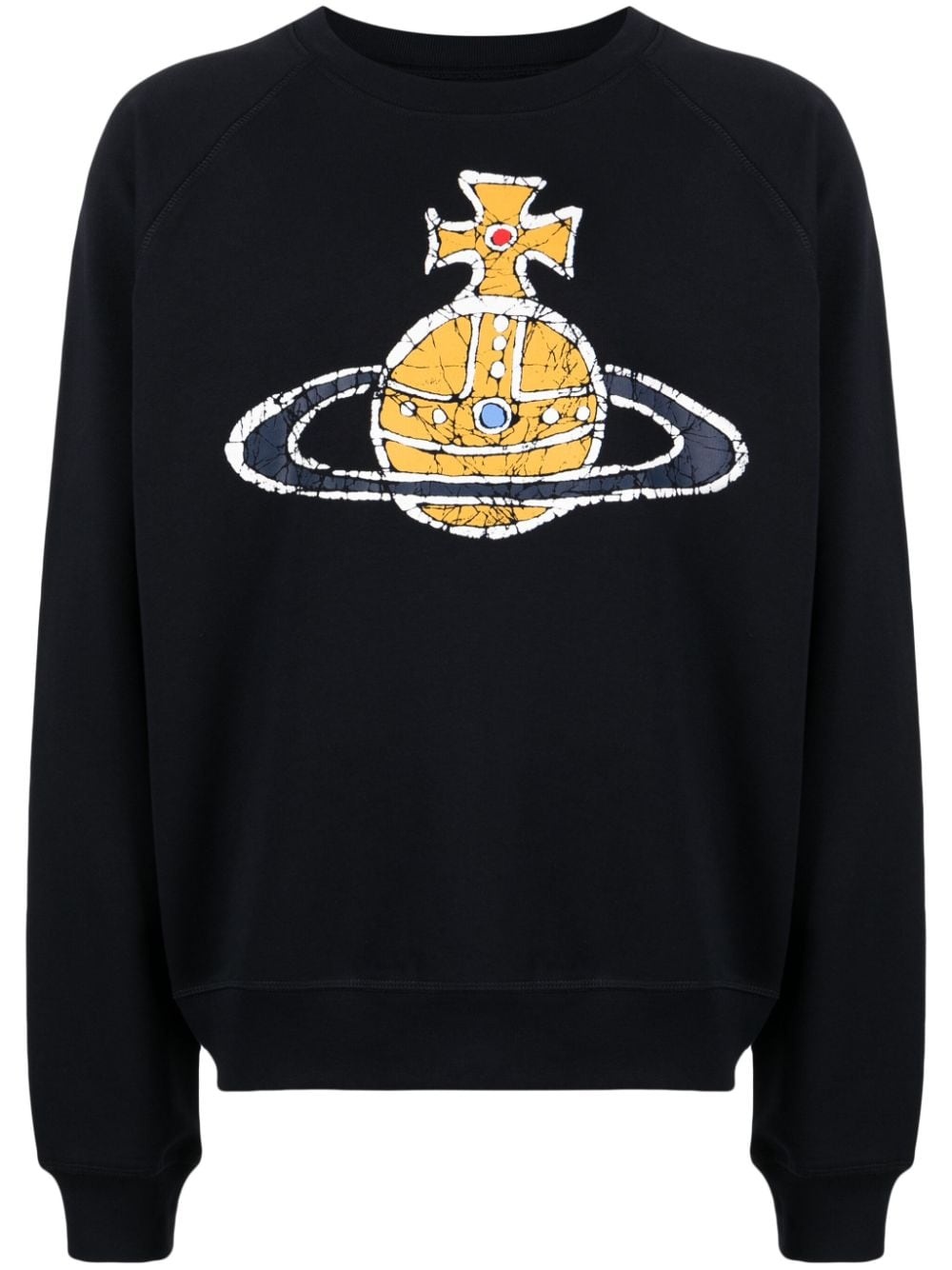 Orb-print cotton sweatshirt - 1