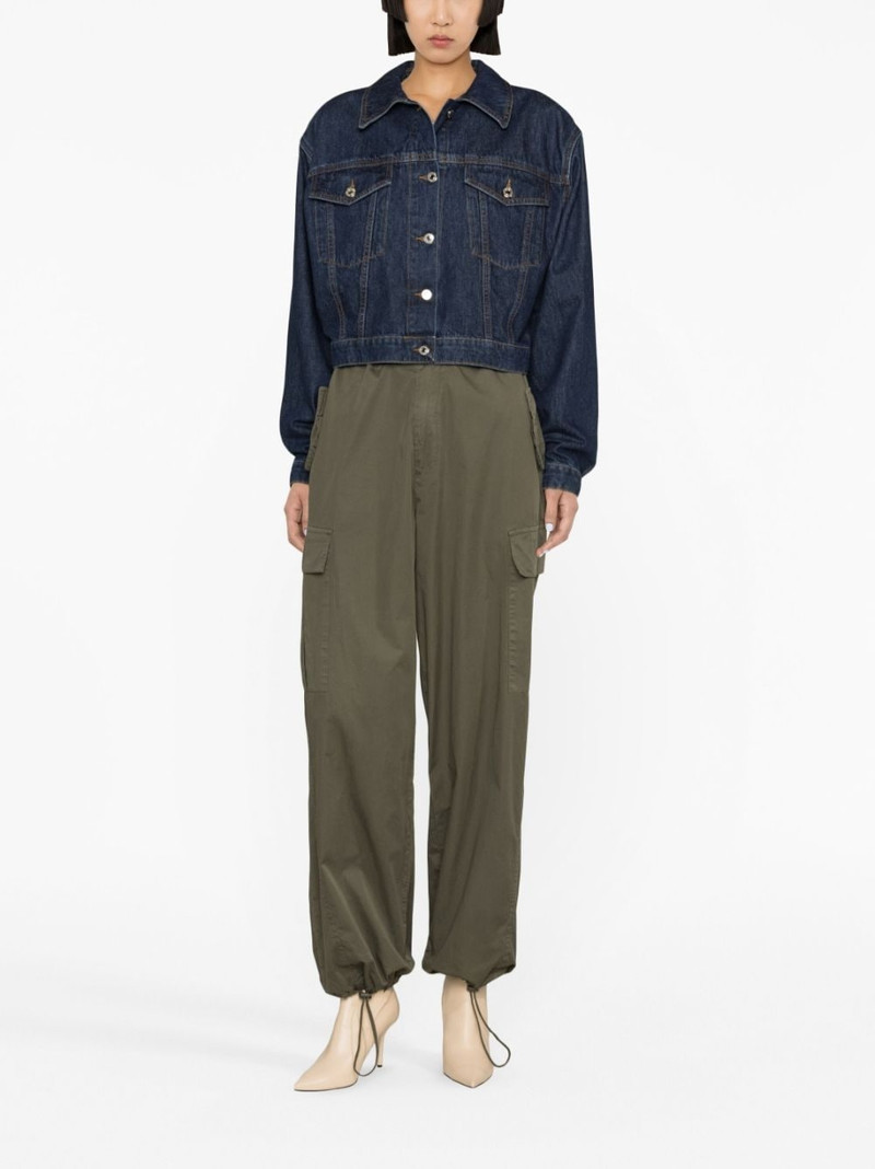 MSGM spread-collar denim jacket outlook