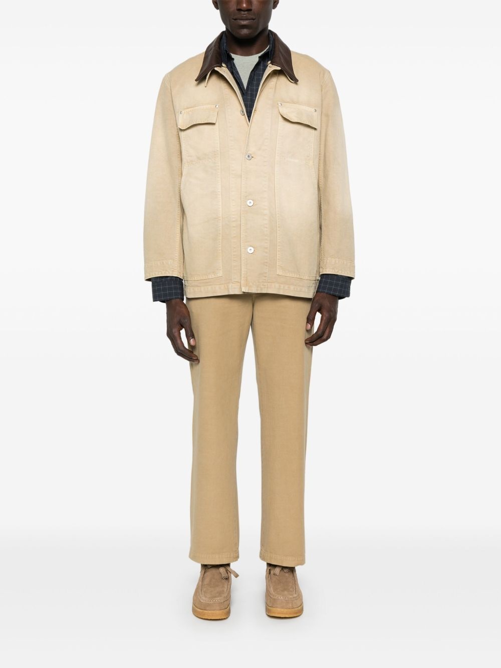 dyed gabardine trousers - 2