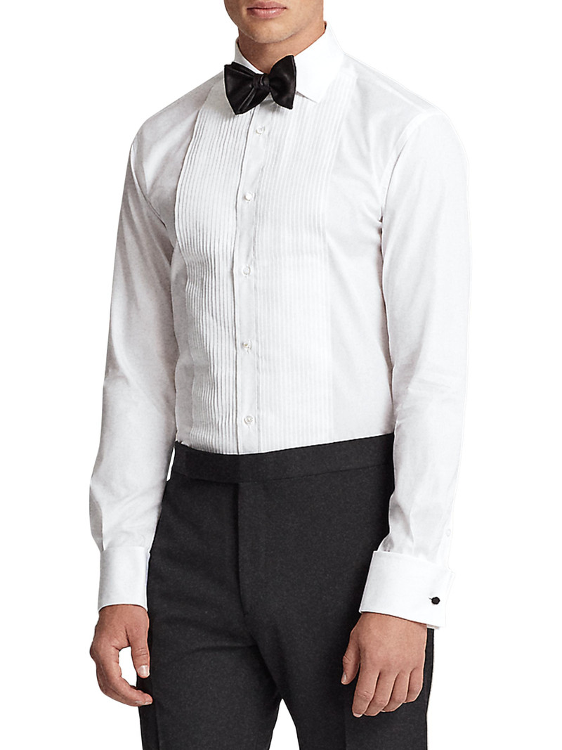 Men's Aston Poplin Tuxedo Shirt - White 3