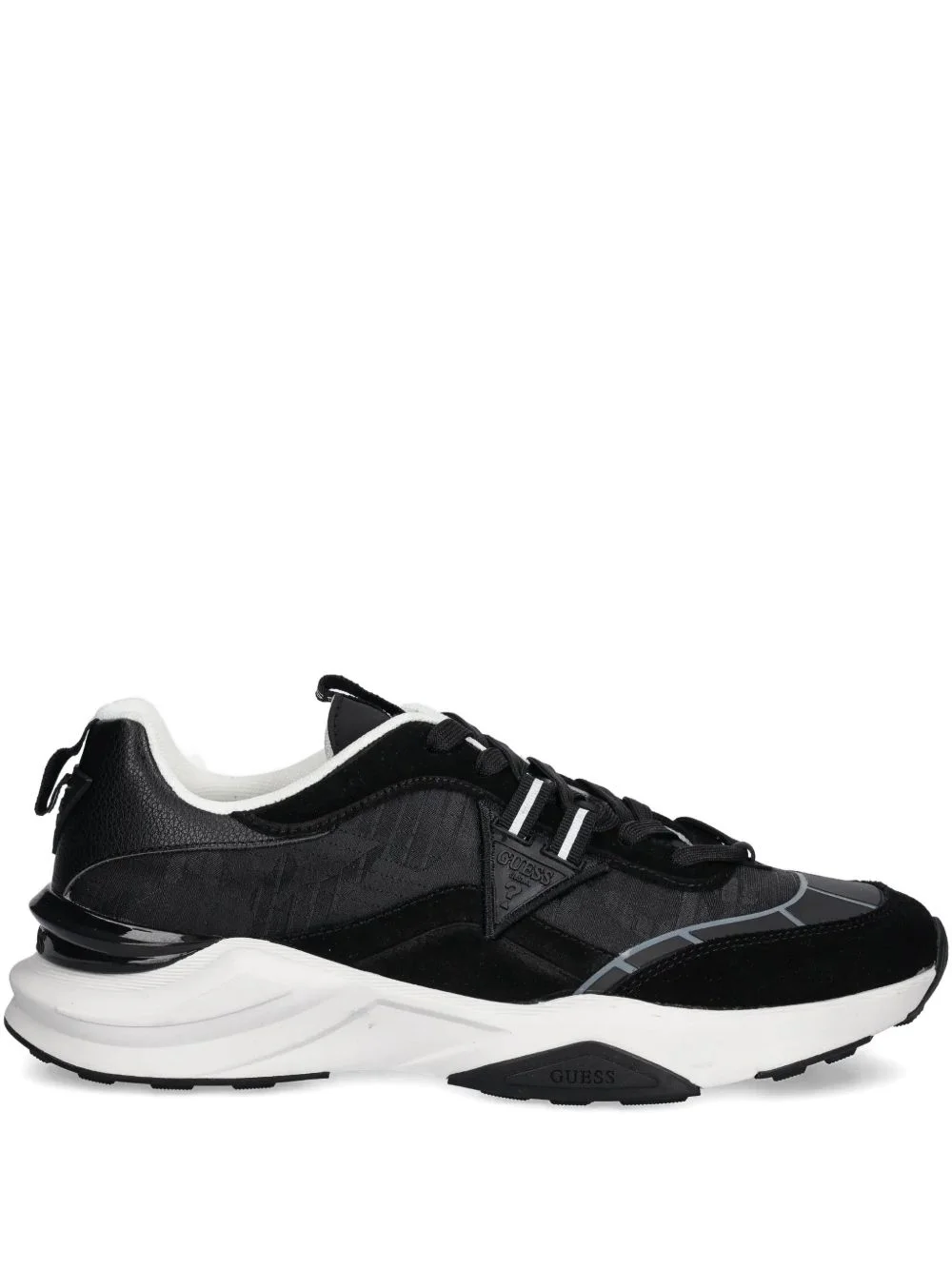 lace-up panelled sneakers - 1