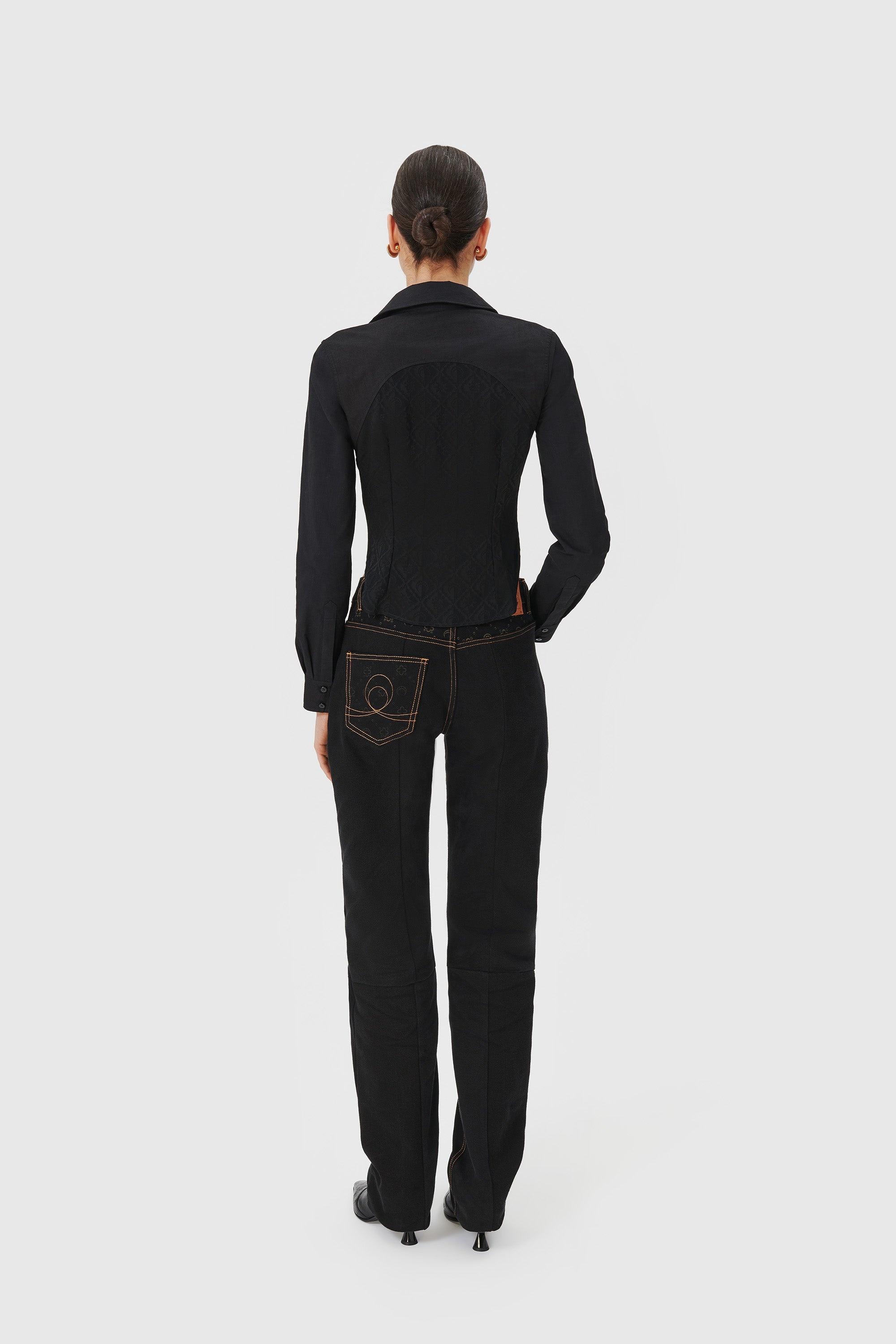 Regenerated Denim Straight Leg Pants - 3