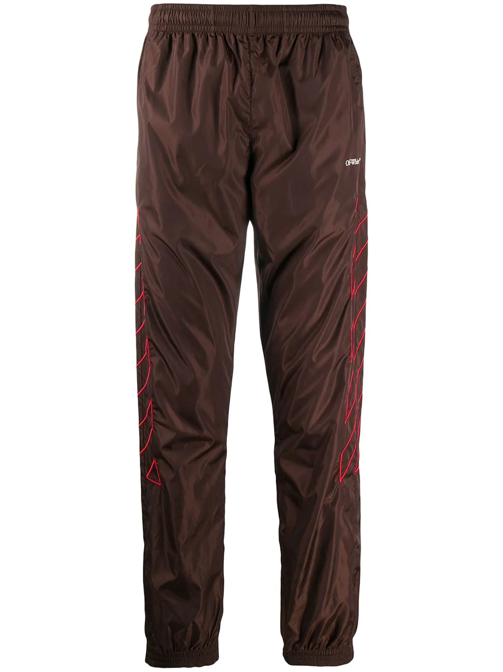 Diagonals embroidered track pants - 1