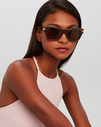 Bottega Veneta Intreccio Cat Eye Sunglasses outlook