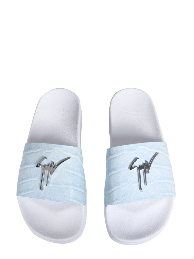 Giuseppe Zanotti Slide Sandals With Logo outlook