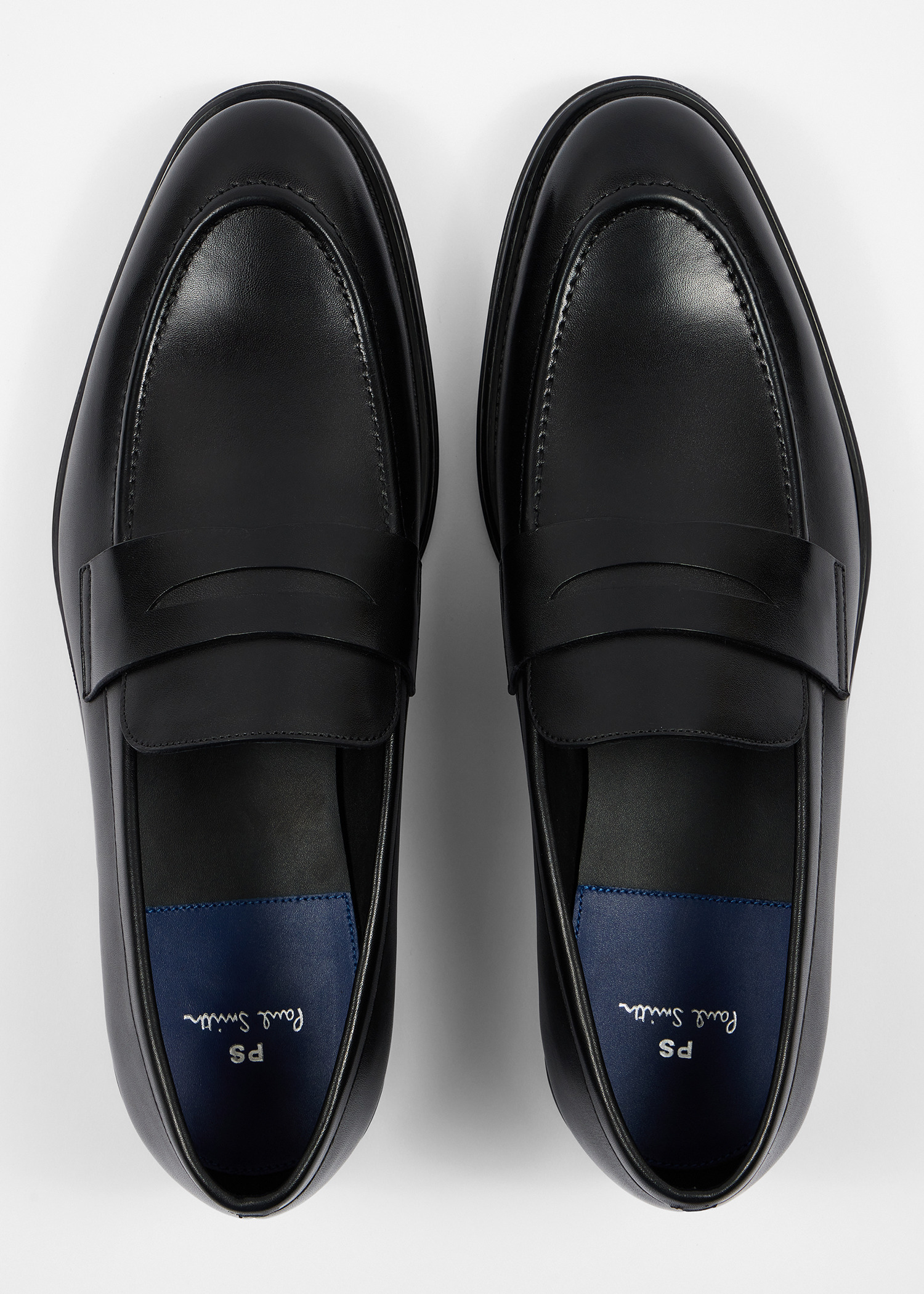 Black Leather 'Pierce' Loafers - 3