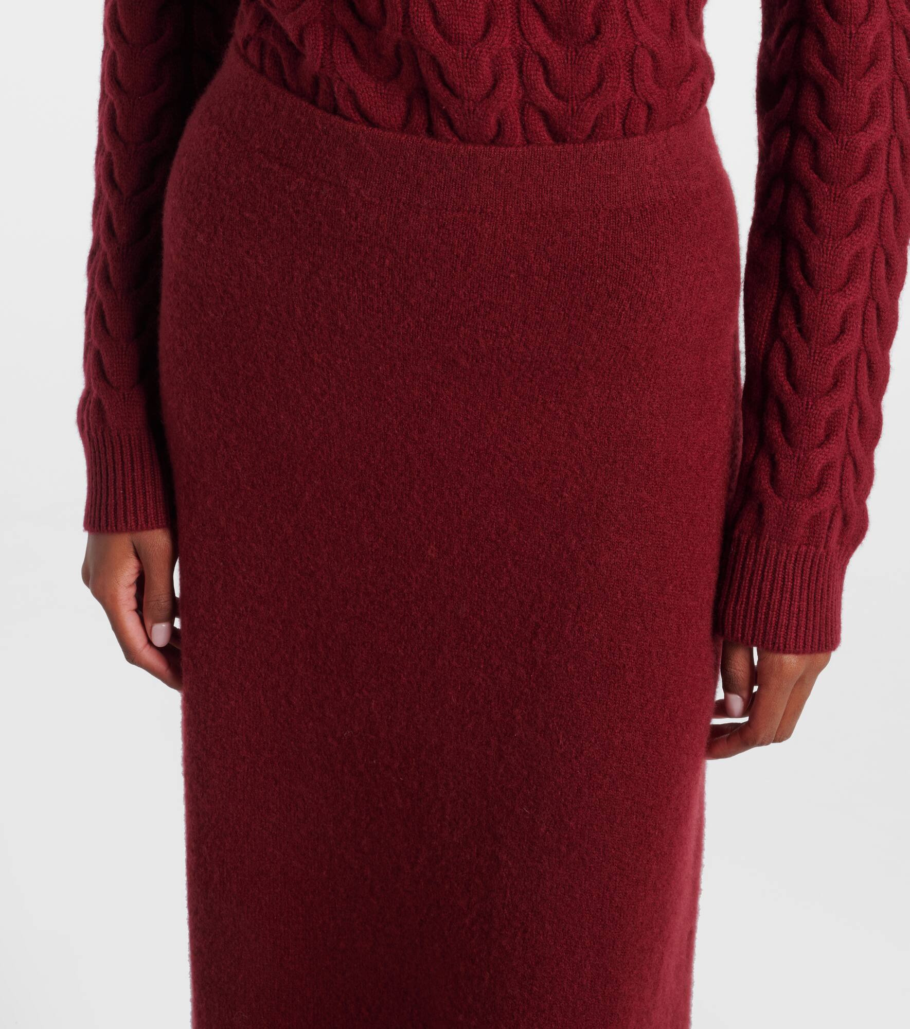 Dorina cashmere-blend maxi skirt - 4