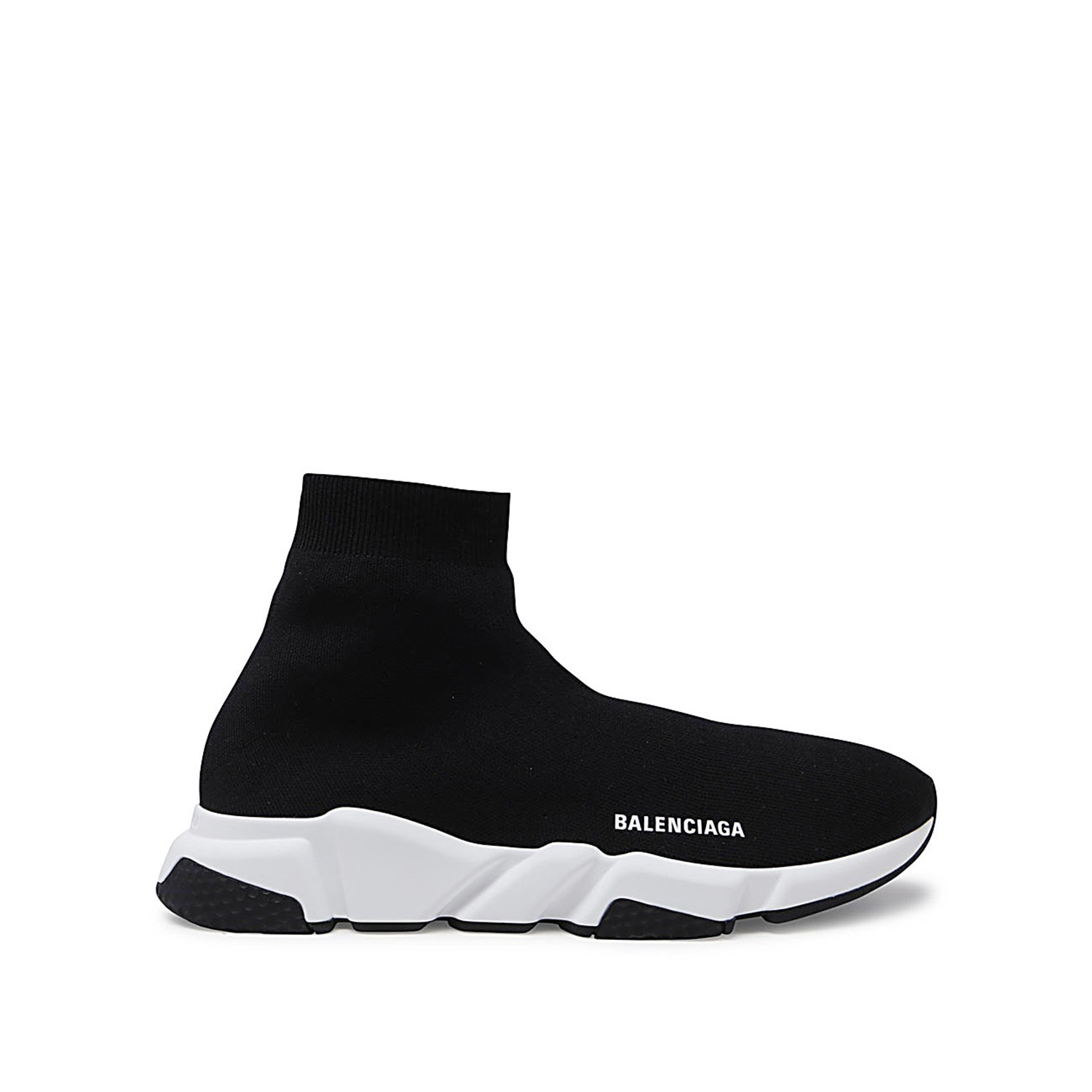 BLACK AND WHITE CANVAS SPEED SNEAKERS - 1