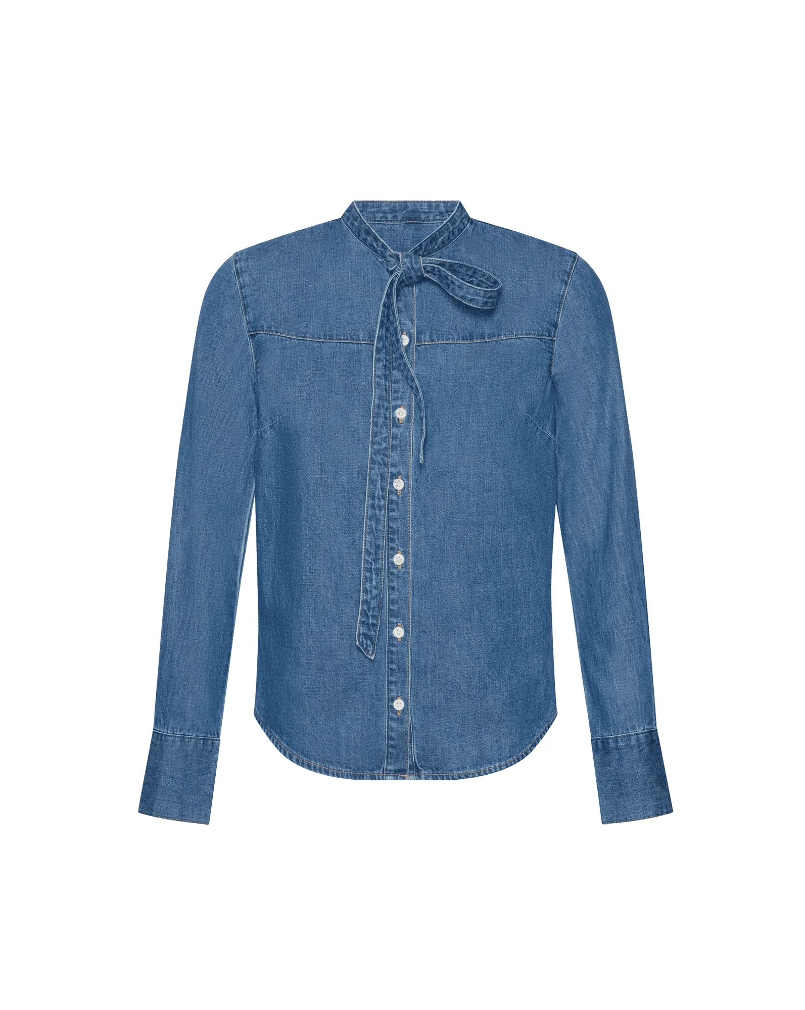 GABBY DENIM BUTTON-DOWN SHIRT - 1