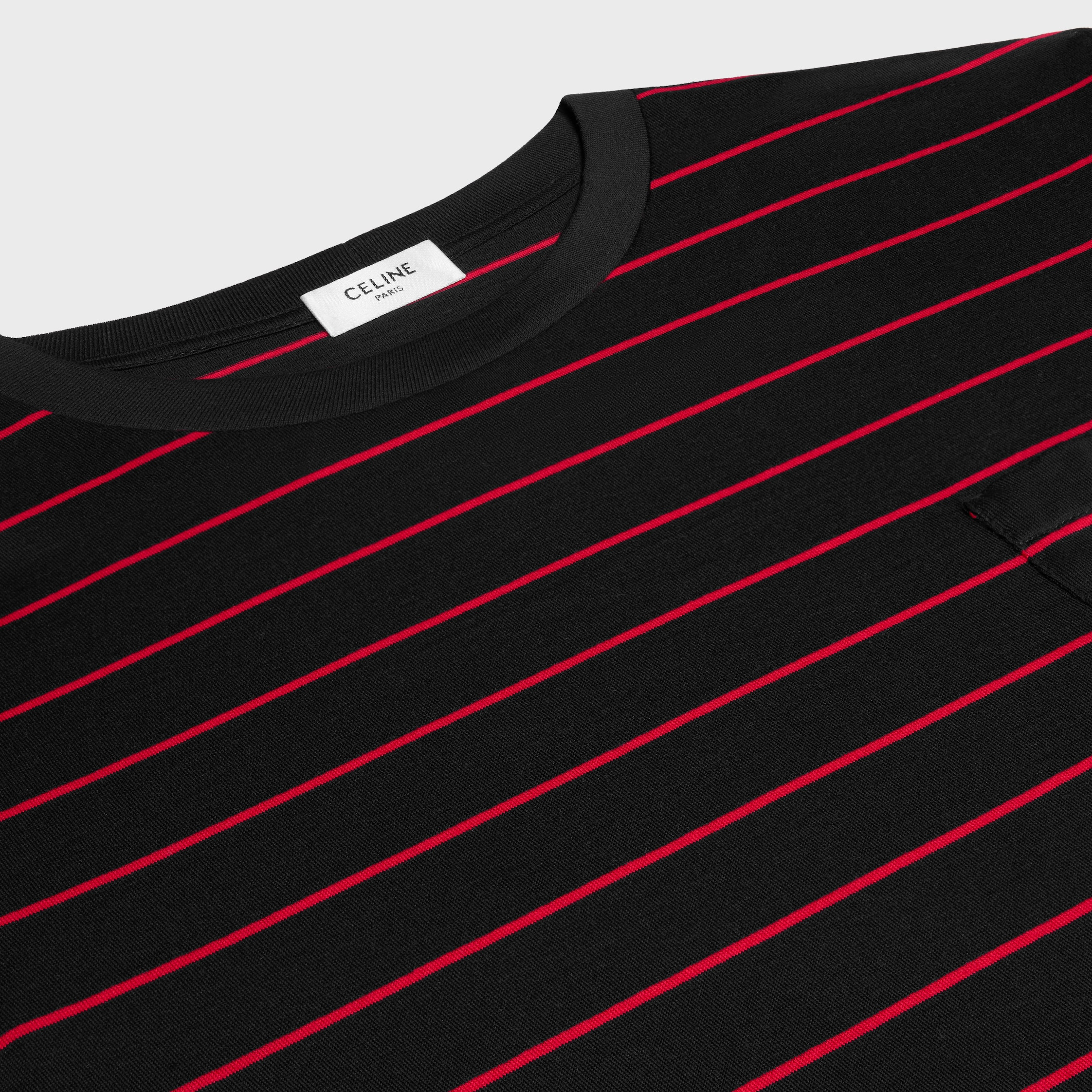 triomphe regular t-shirt in striped jersey - 3