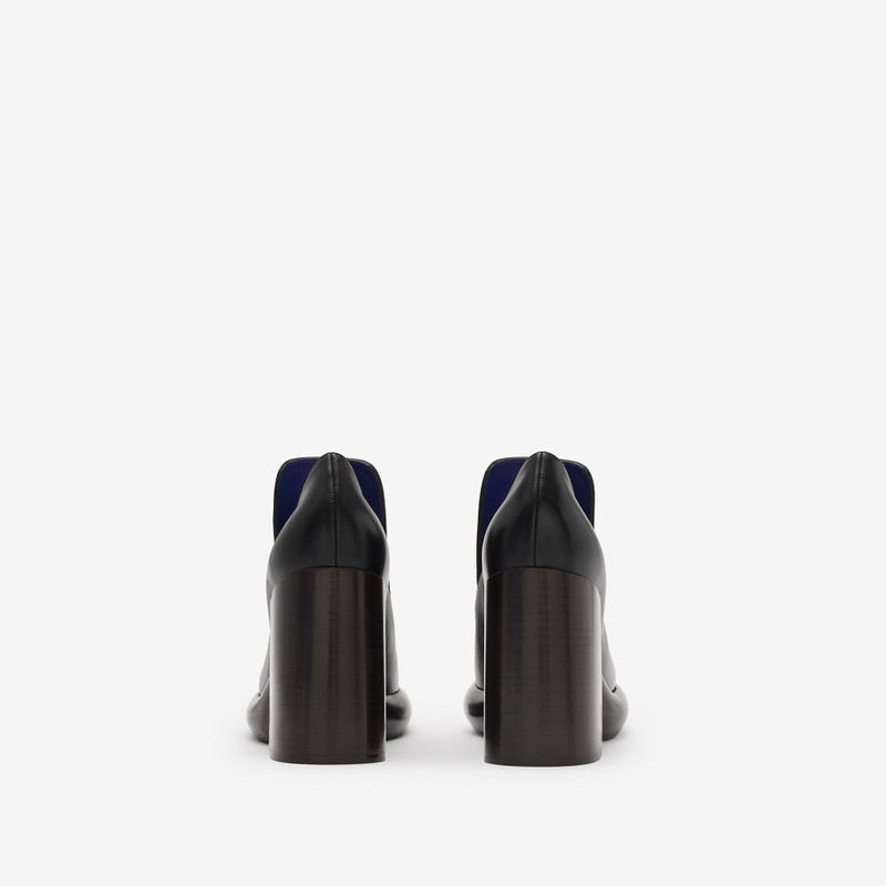 Leather Wedge Heeled Loafers 4