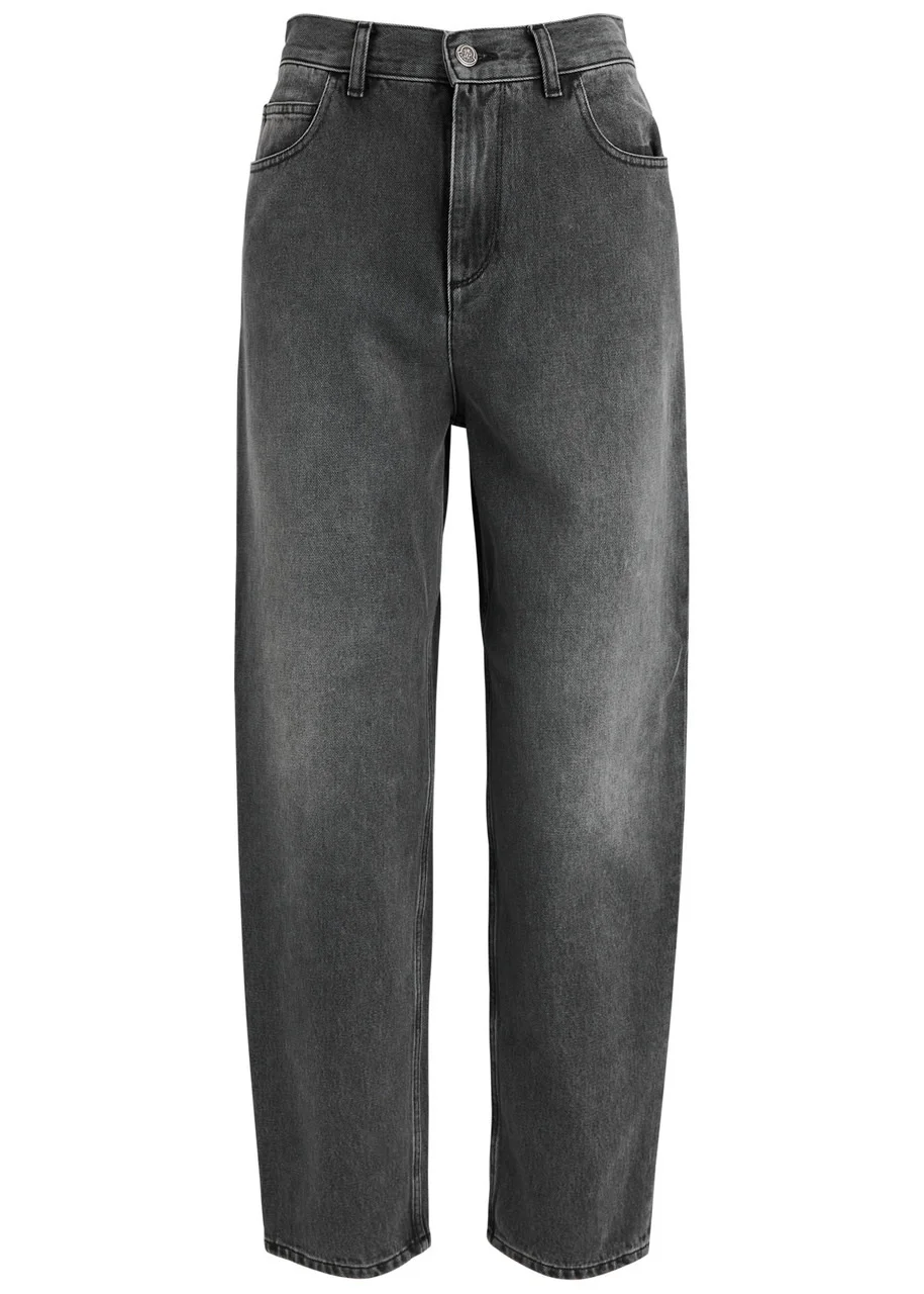 Moncler Faded Cropped Straight-leg Jeans - 1