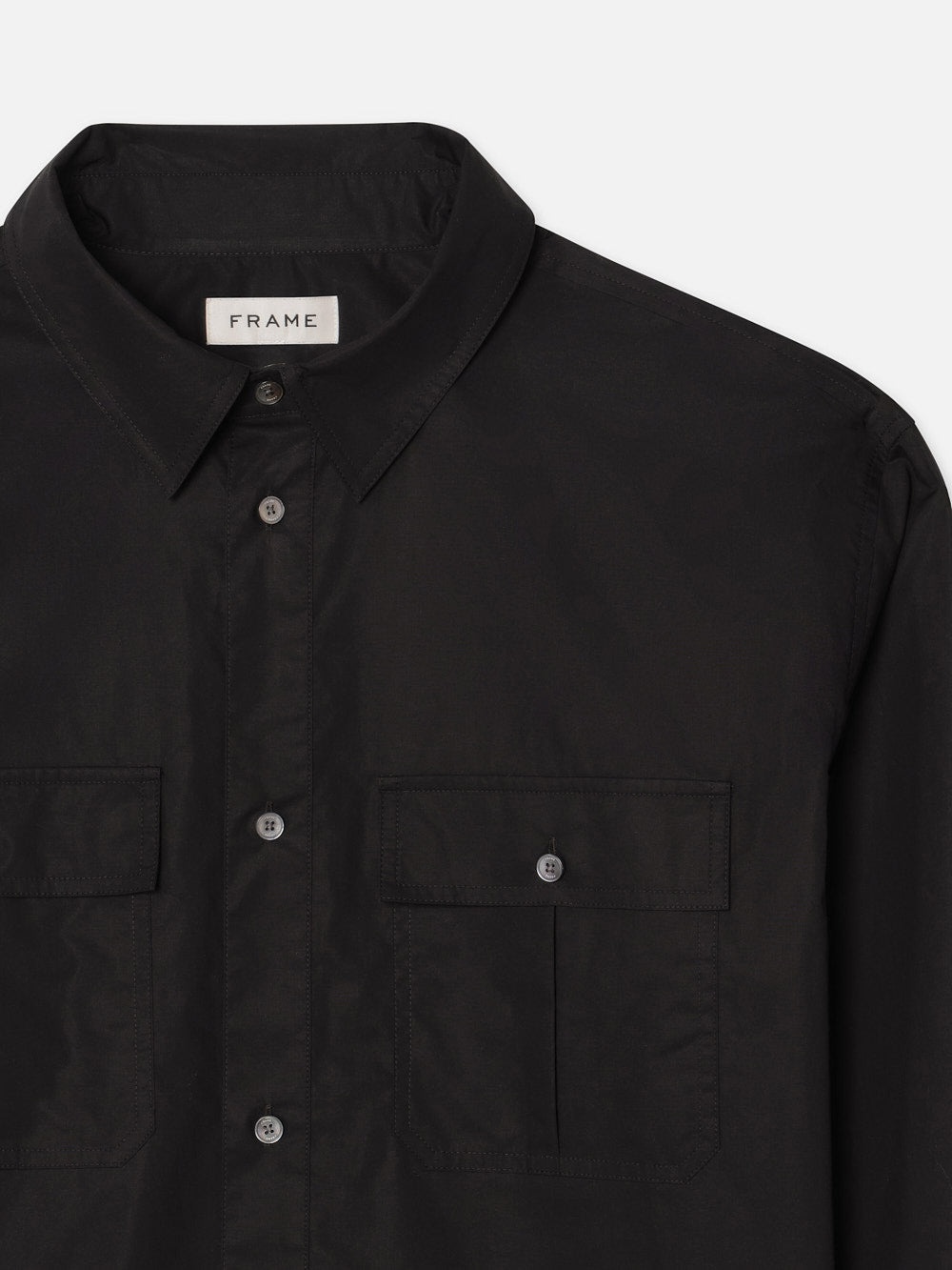 Military Shirt in Black - 2