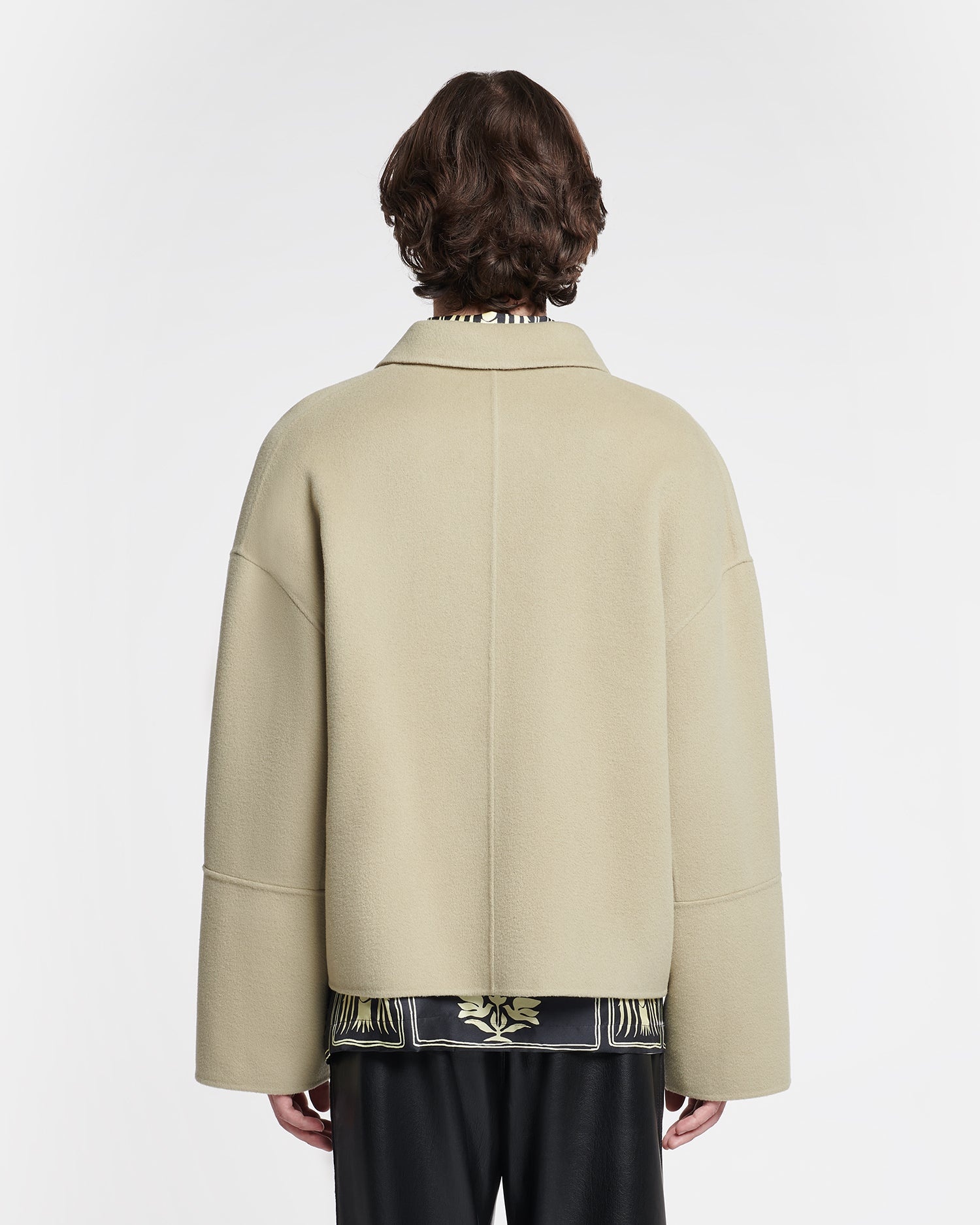 Double Wool And Silk Blend Jacket - 3