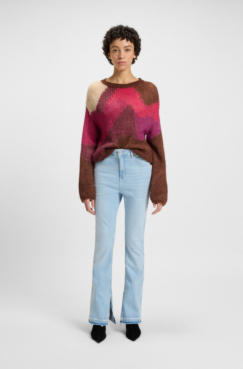BOSS KNITTED SWEATER WITH LANDSCAPE-INSPIRED PATTERN outlook