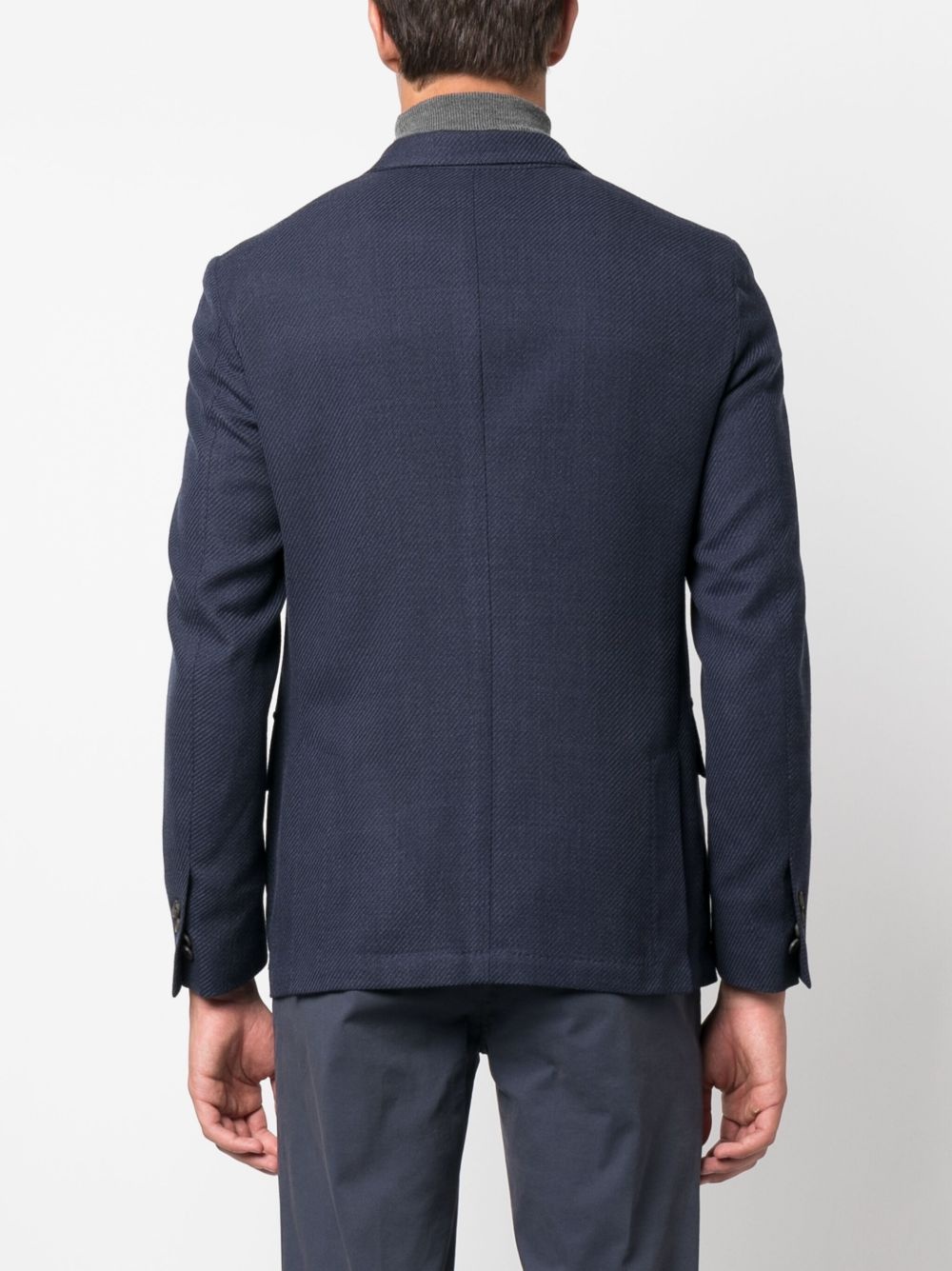 single-breasted knitted blazer - 4