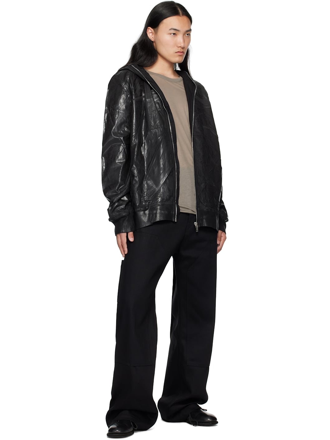 Black Hollywood Flight Bomber Jacket - 4