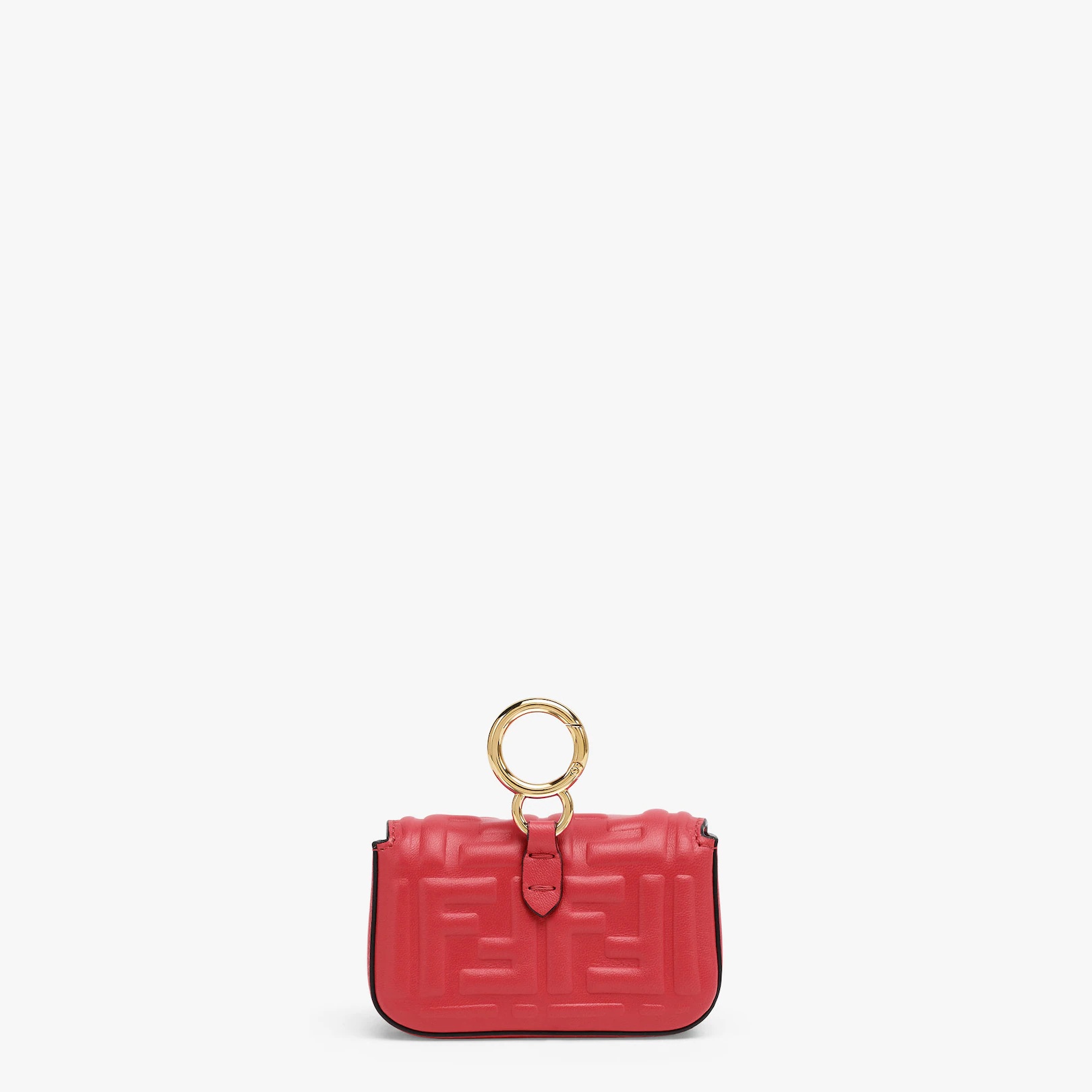 Fuchsia nappa leather charm - 3