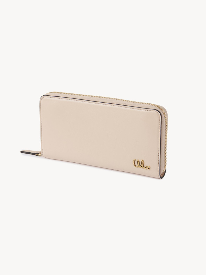 CHLOÉ ICONIC ZIPPED LONG WALLET IN SHINY LEATHER 2