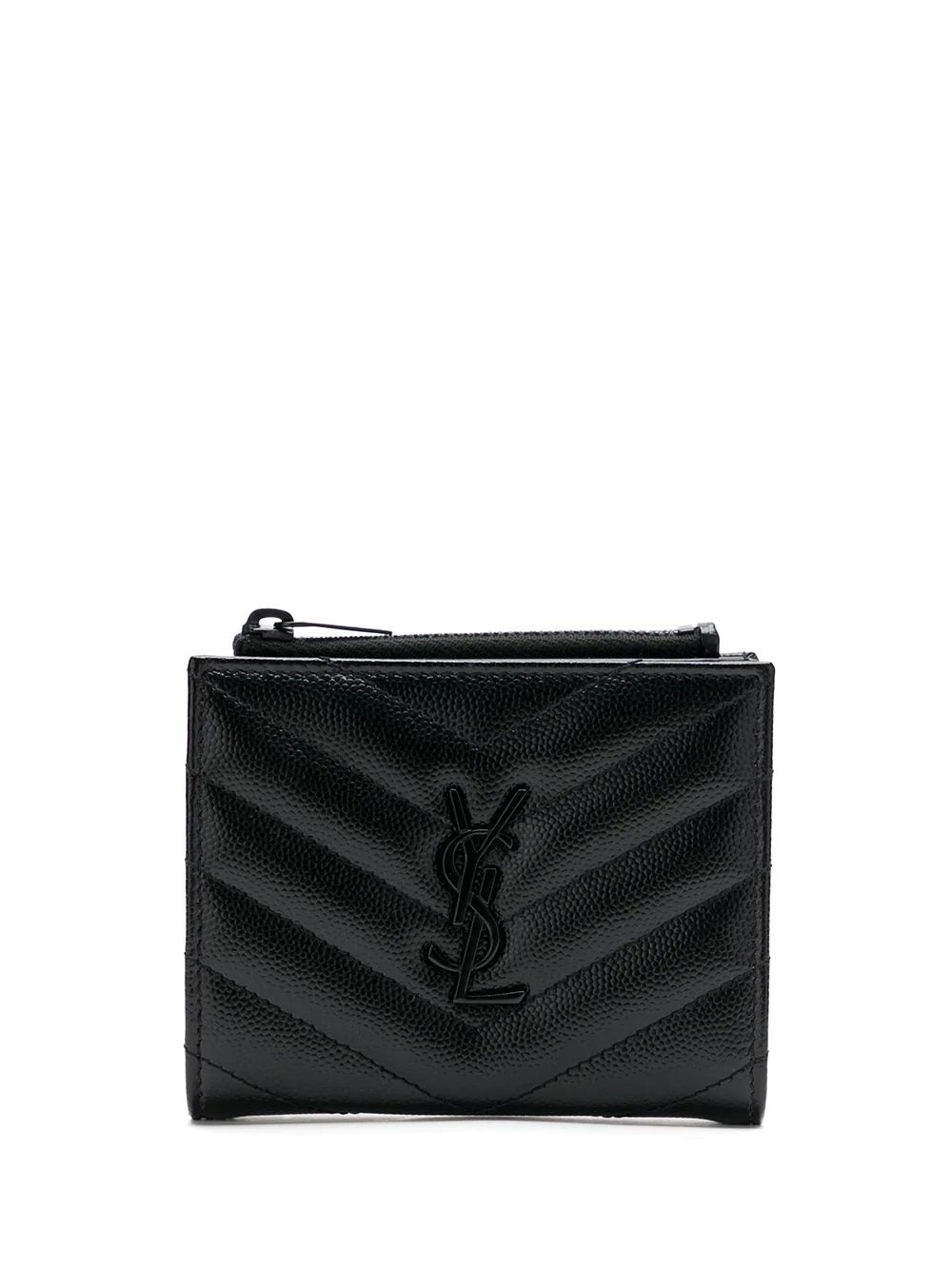 quilted logo plaque wallet - 1