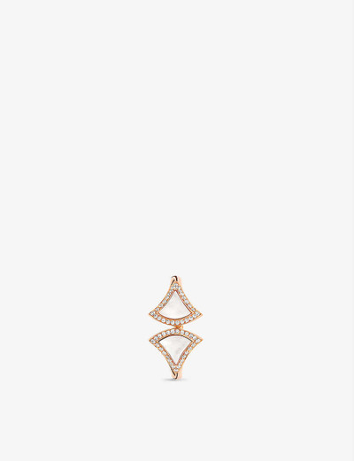 BVLGARI Diva's Dream 18ct rose-gold, mother-of-pearl and 0.17ct brilliant-cut diamond ring outlook