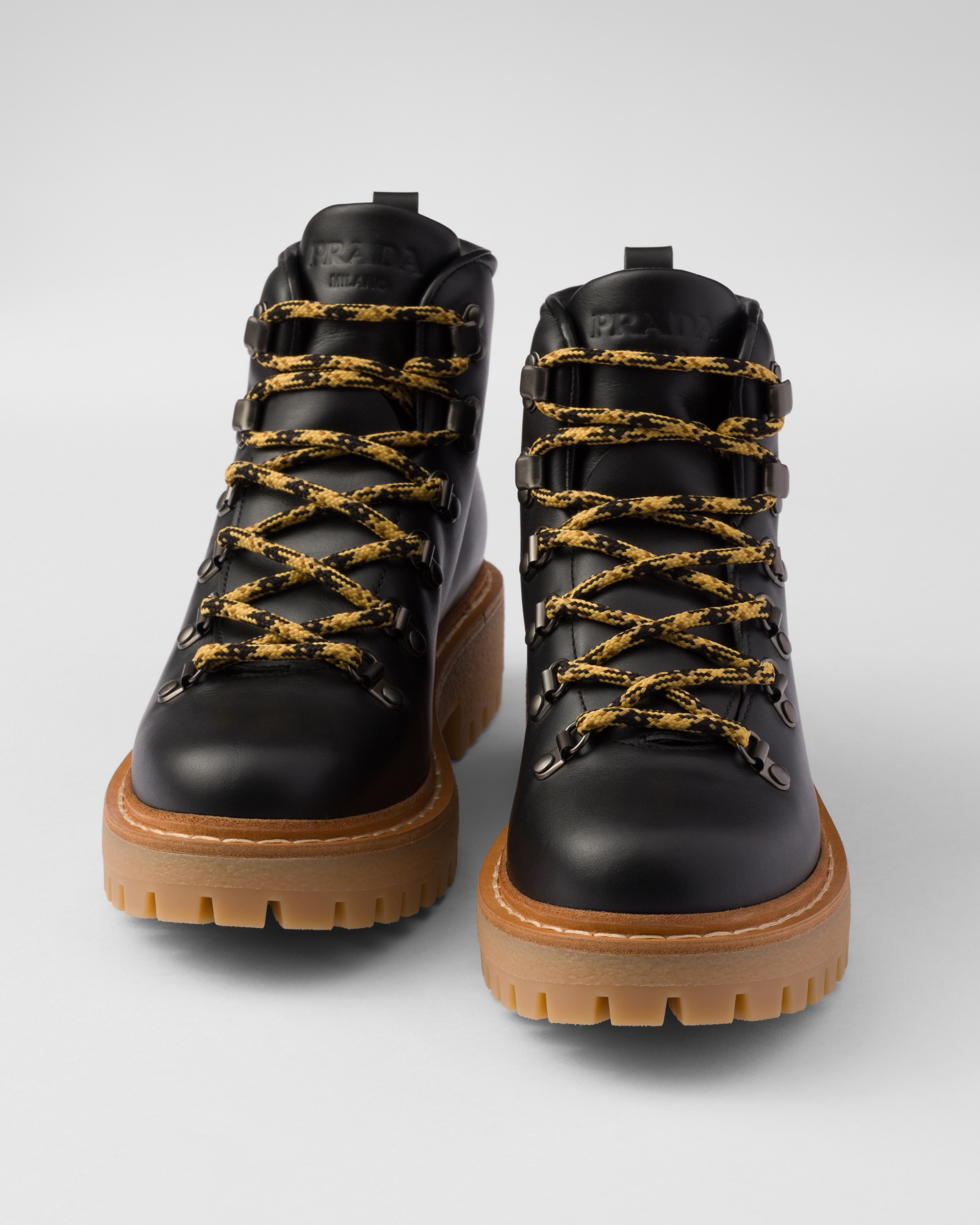 Leather laced booties - 6