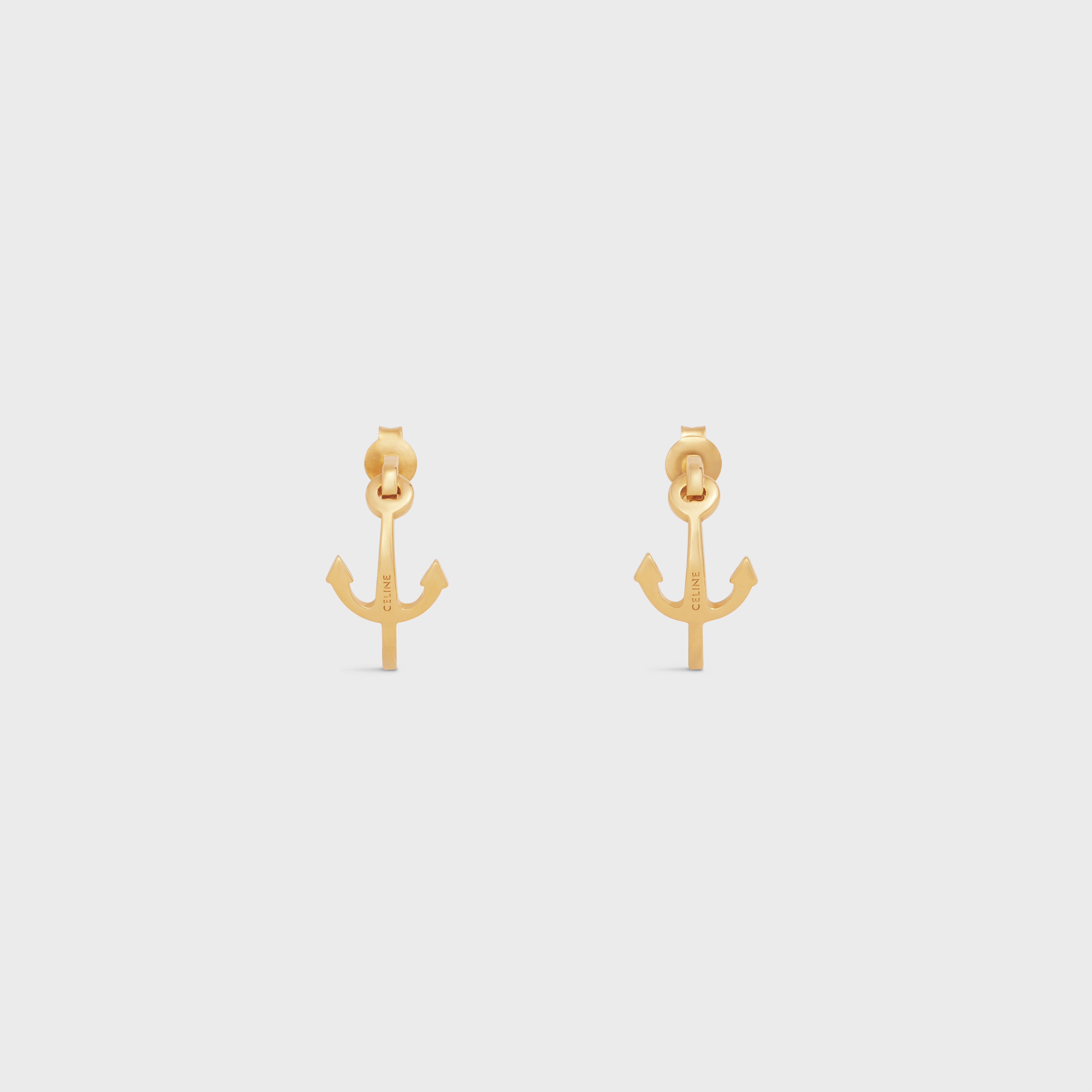 Ancre Celine Hoops in Brass with Gold Finish - 1