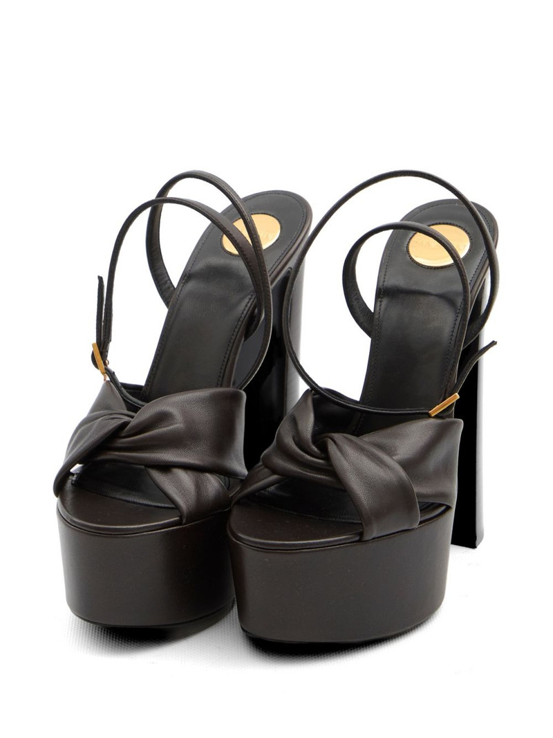 SAINT LAURENT Franciane crossed-strap platform sandals outlook