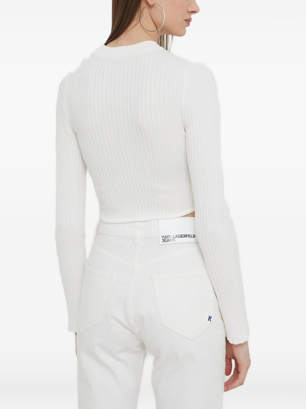 ribbed crop sweater - 3