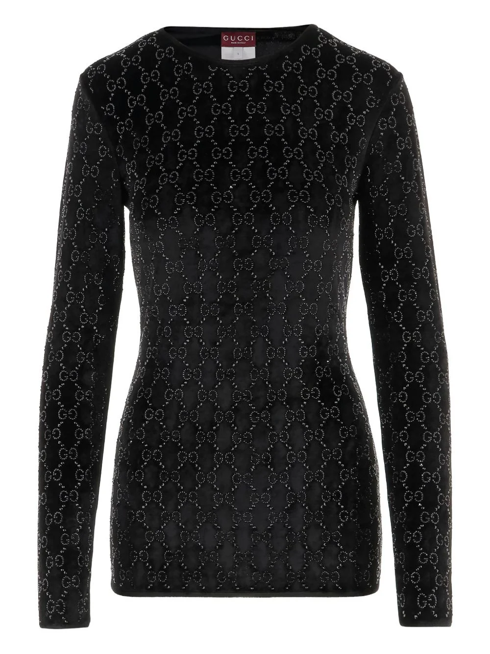 Gucci Women Gg Crystal Chenille T-Shirt - 1