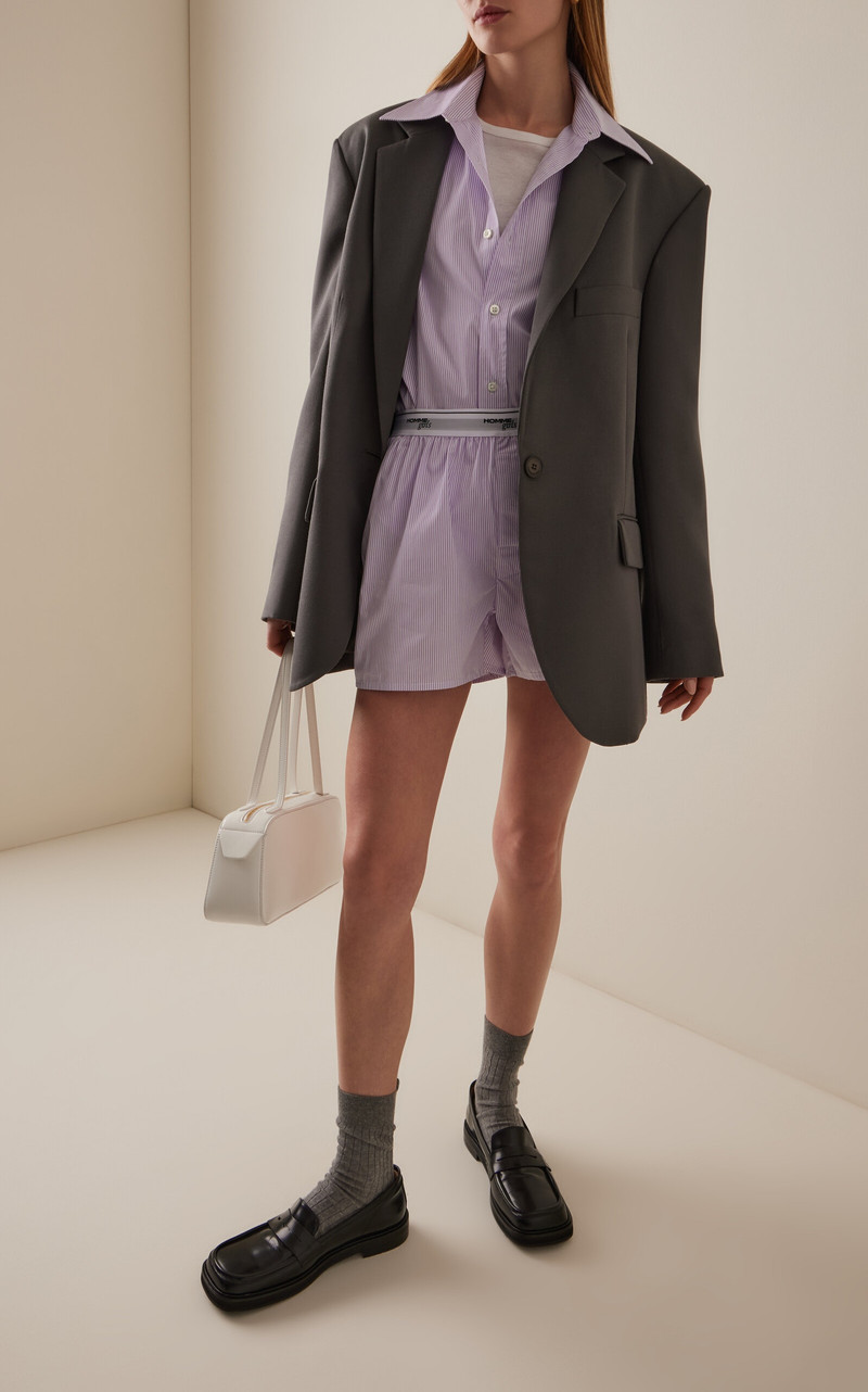 HommeGirls® 70's Striped Cotton Shirt purple outlook